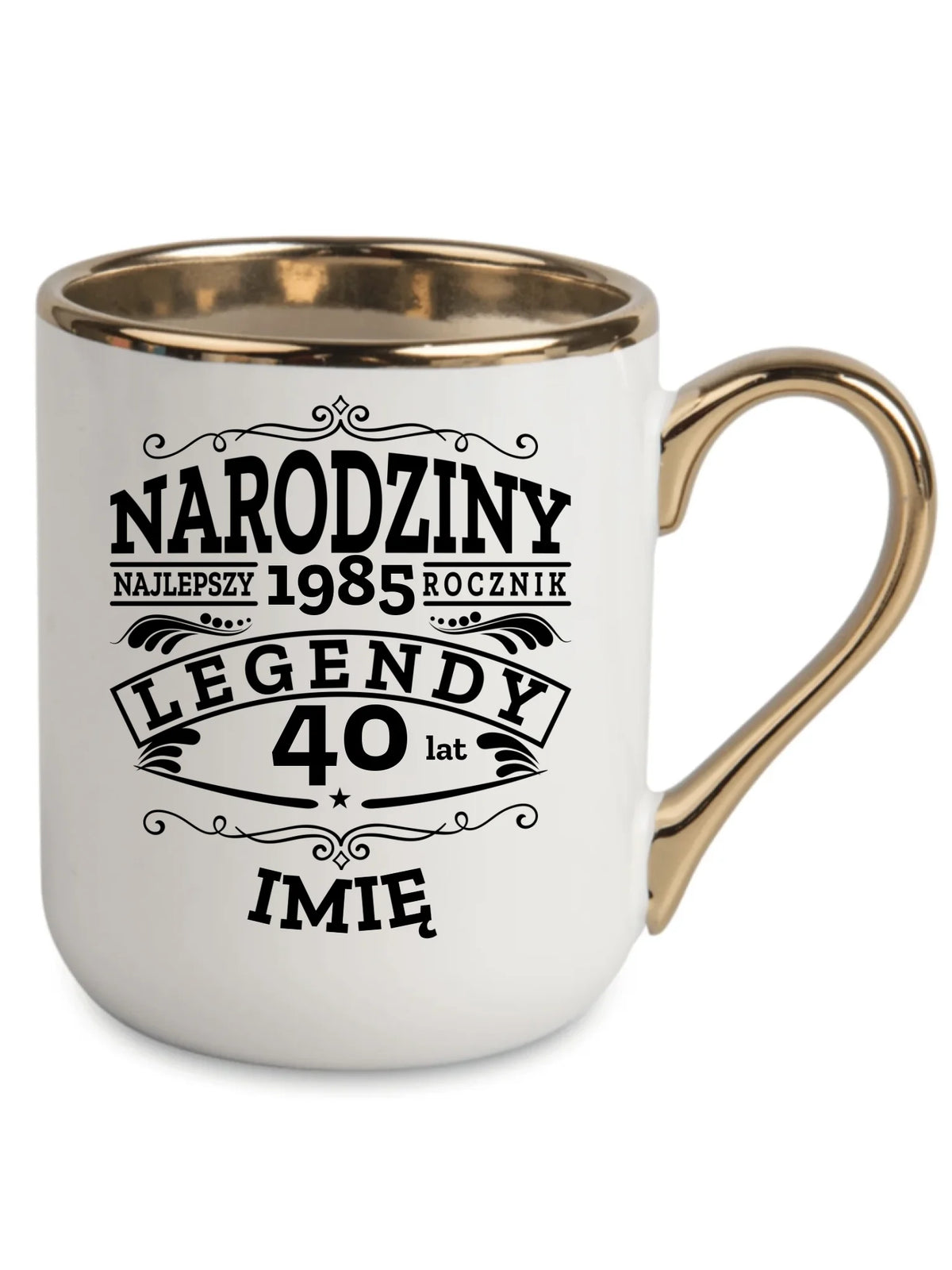 Kubek elegant na urodziny - Narodziny Legendy - personalizowany