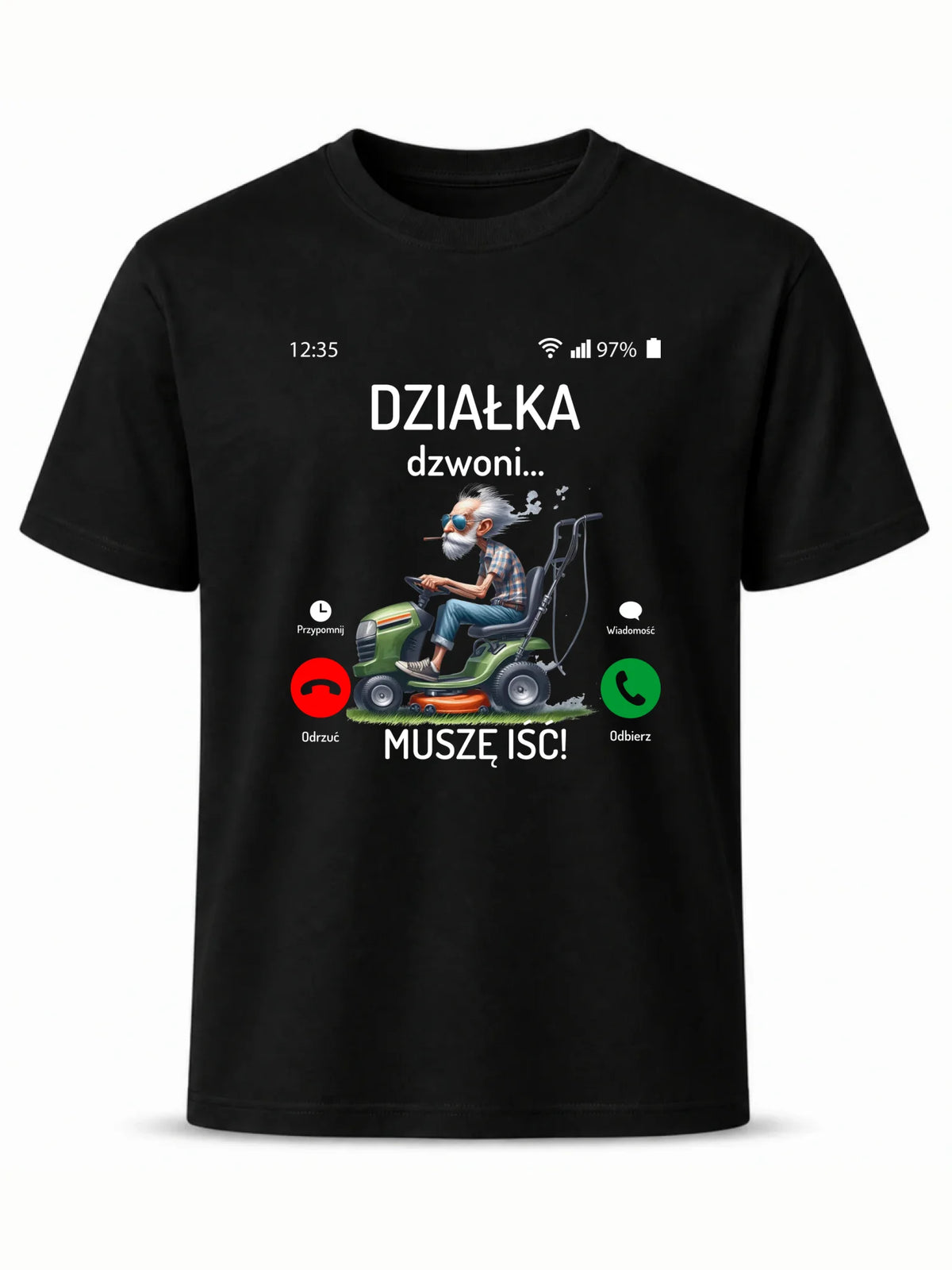 Koszulka dla dziadka - Działka dzwoni muszę iść D35