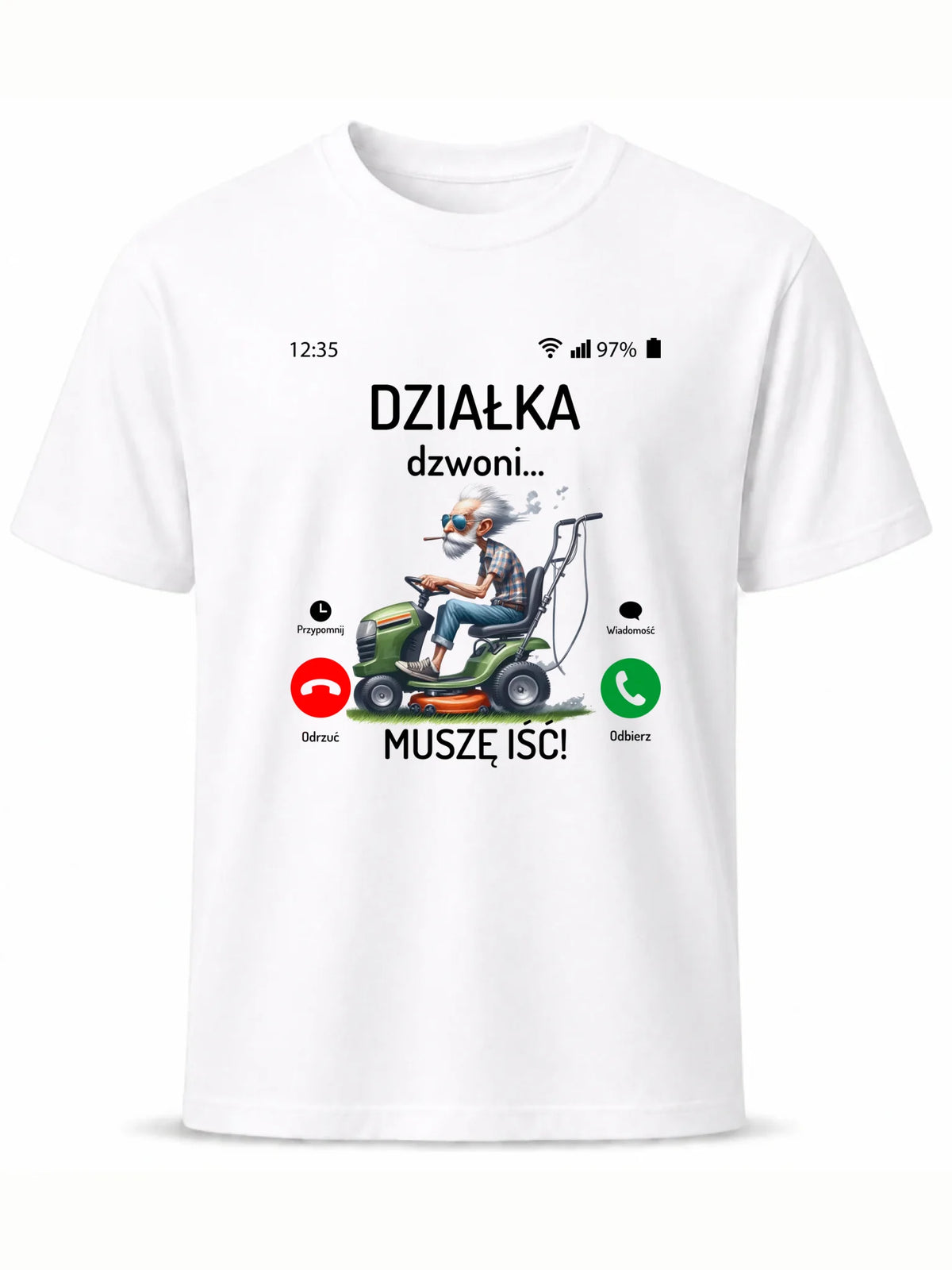Koszulka dla dziadka - Działka dzwoni muszę iść D35