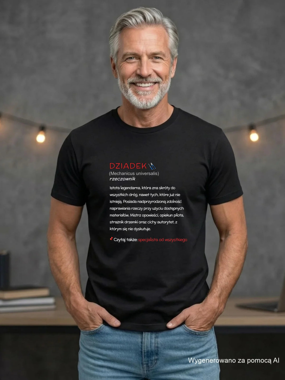 Koszulka dla dziadka - Dziadek śmieszna definicja D43