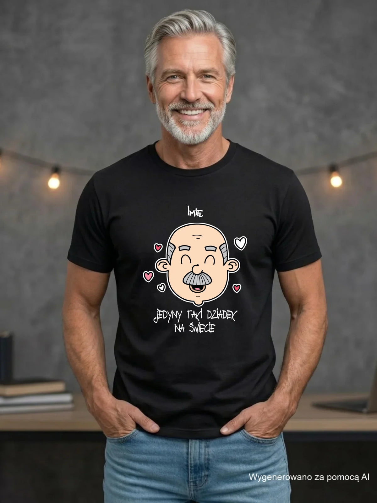 Koszulka dla dziadka - Jedyny taki dziadek na świecie - personalizowana D15