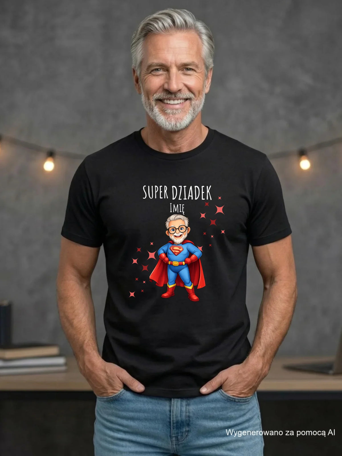Koszulka dla dziadka - Super Dziadek - personalizowana D02