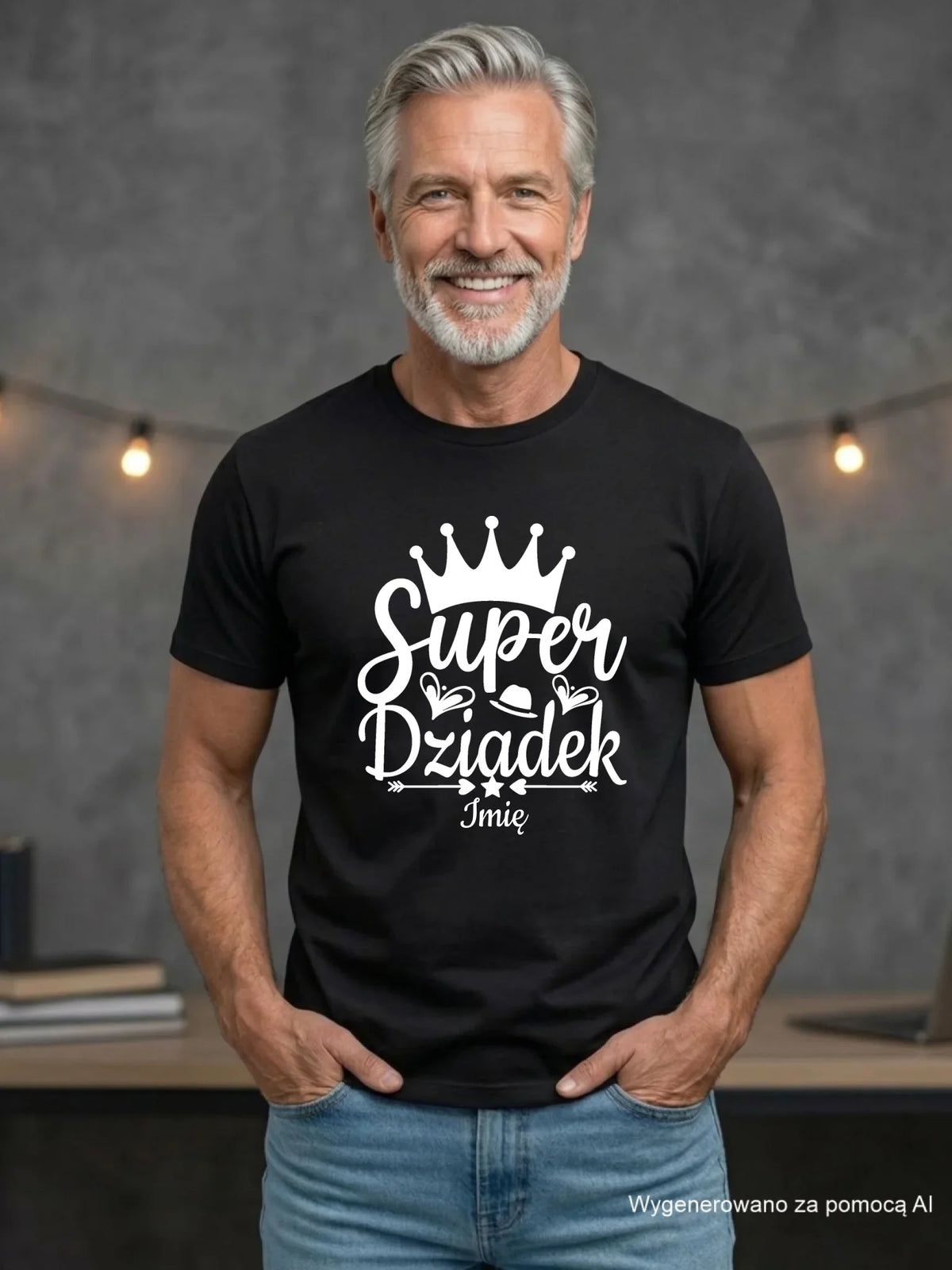 Koszulka dla dziadka - Super Dziadek - personalizowana D03
