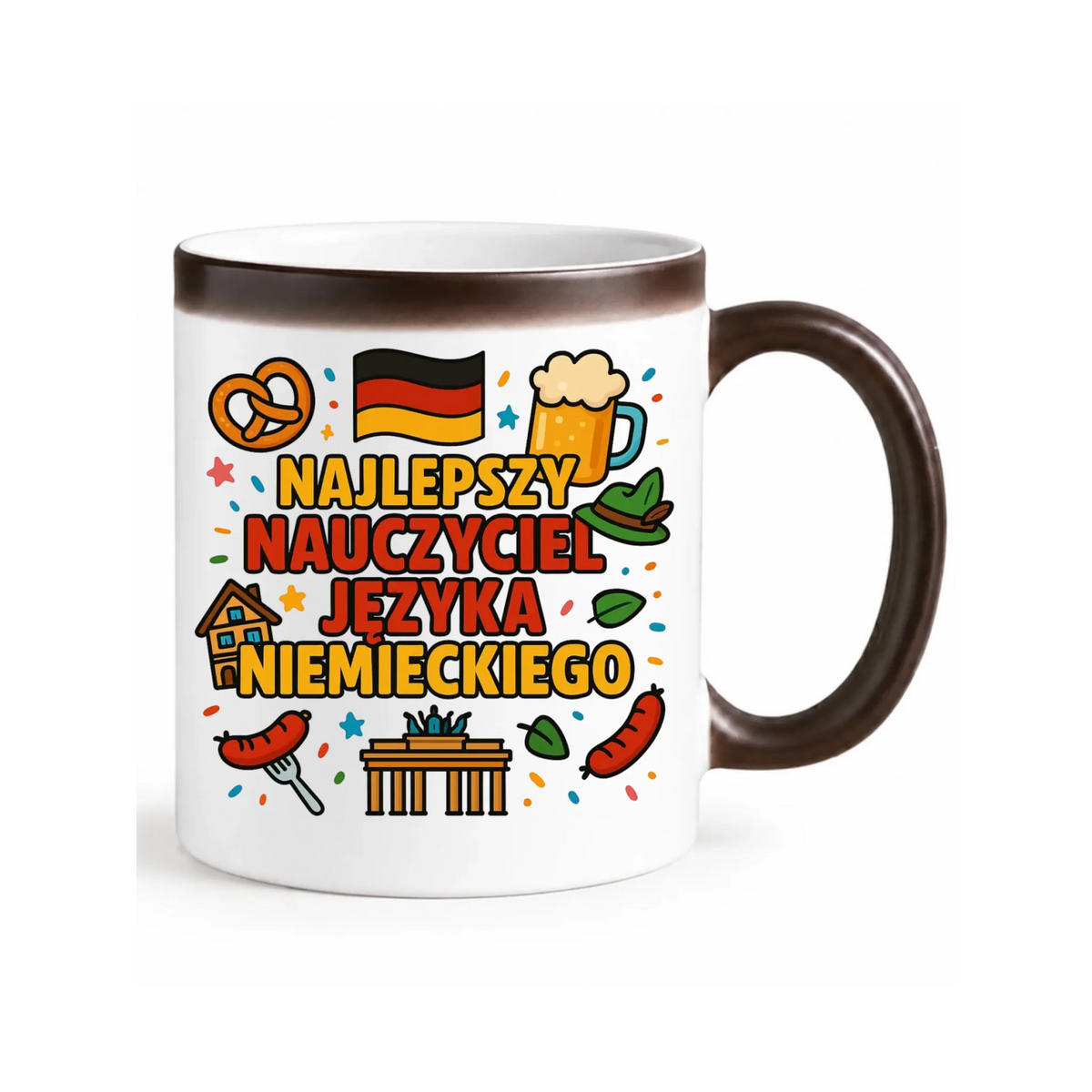 Najlepszy nauczyciel języka niemieckiego | Kubek magiczny na prezent N54