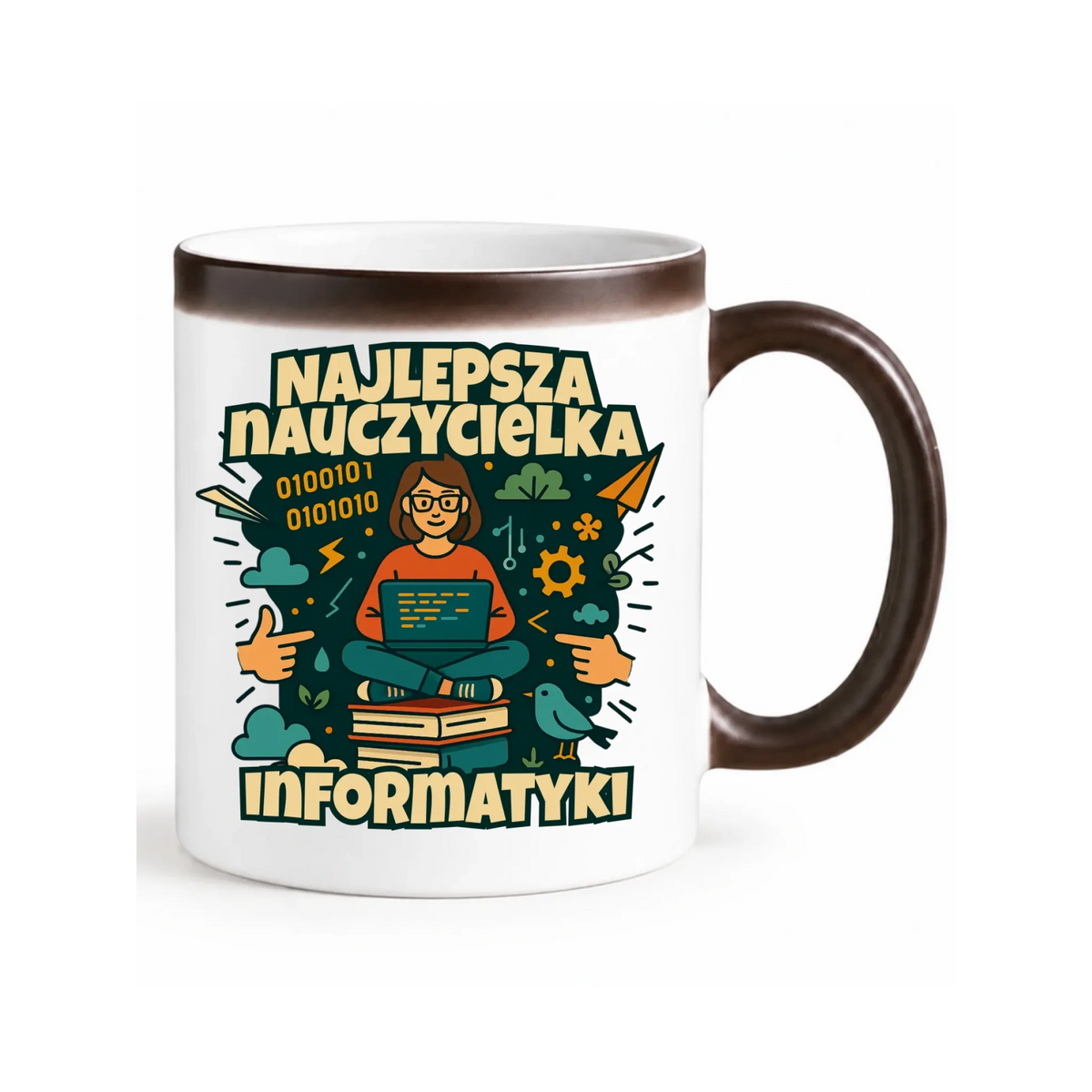 Najlepsza nauczycielka informatyki | Kubek magiczny na prezent N51