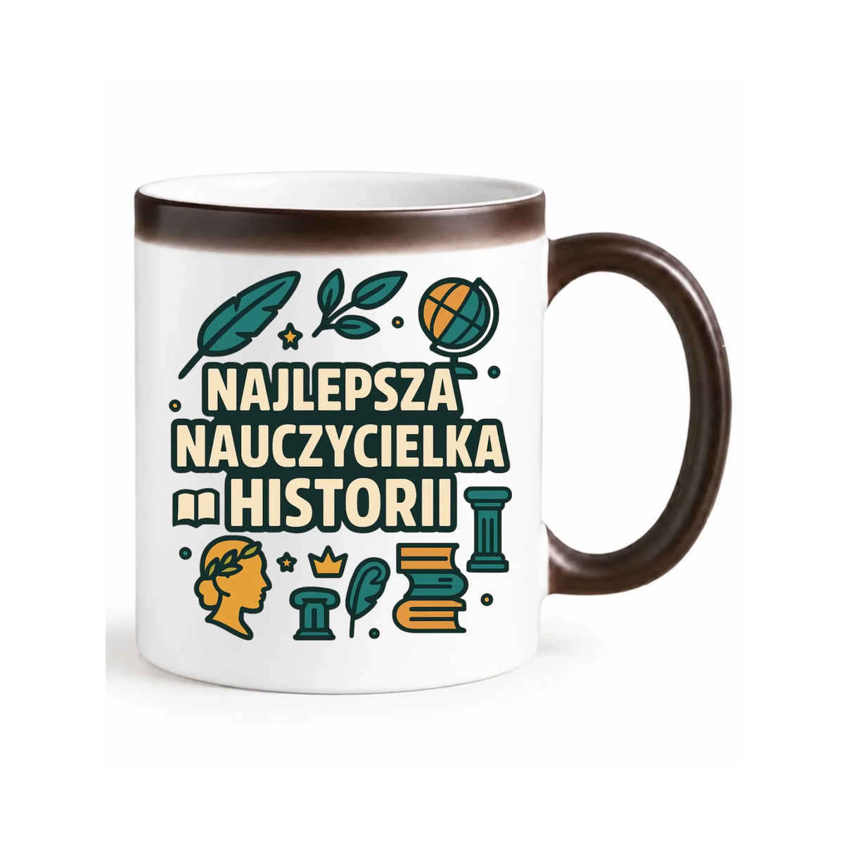 Najlepsza nauczycielka historii | Kubek magiczny prezent dla nauczycielki N57