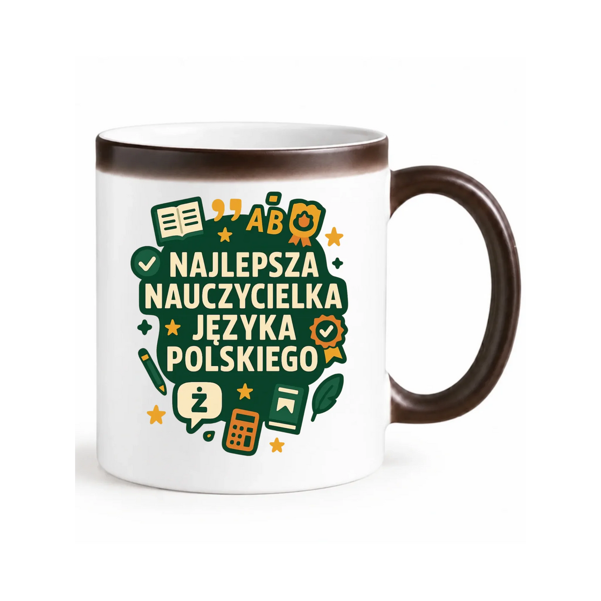Najlepsza nauczycielka języka polskiego | Kubek magiczny na prezent N75