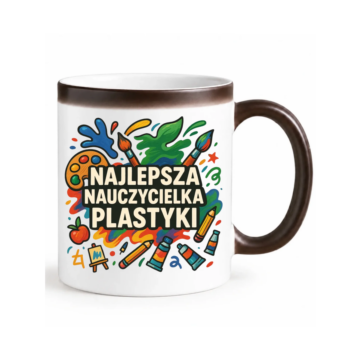 Najlepsza nauczycielka plastyki | Kubek magiczny prezent dla nauczycielki N49