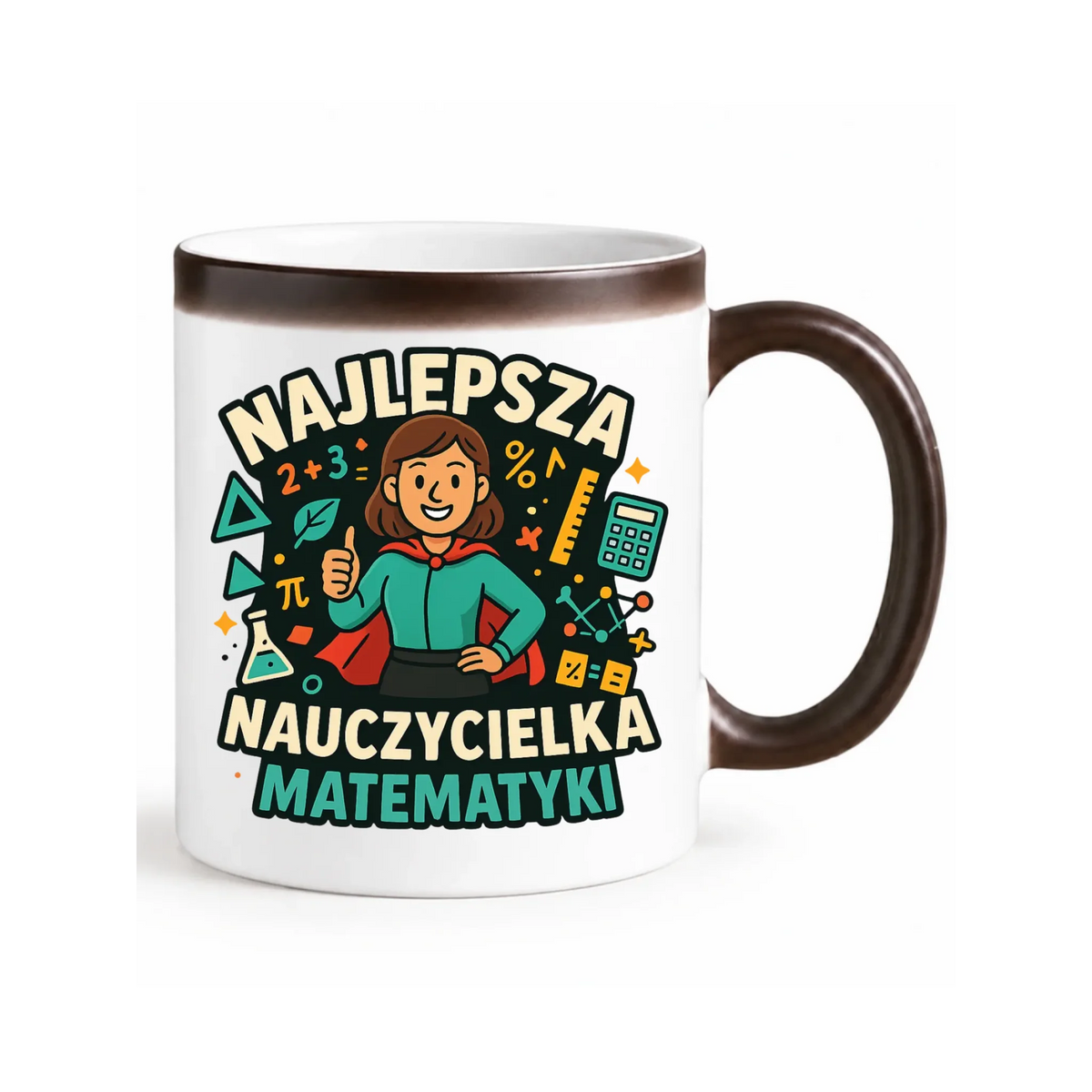 Najlepsza nauczycielka matematyki | Kubek magiczny prezent nauczyciel N46