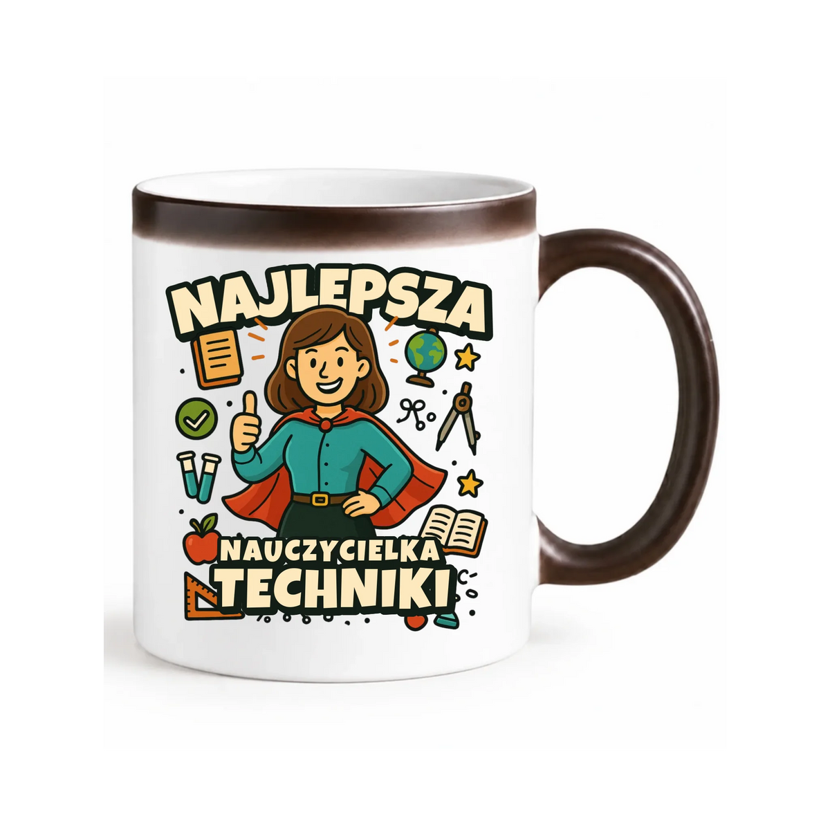 Najlepsza nauczycielka techniki | Kubek magiczny na prezent N76