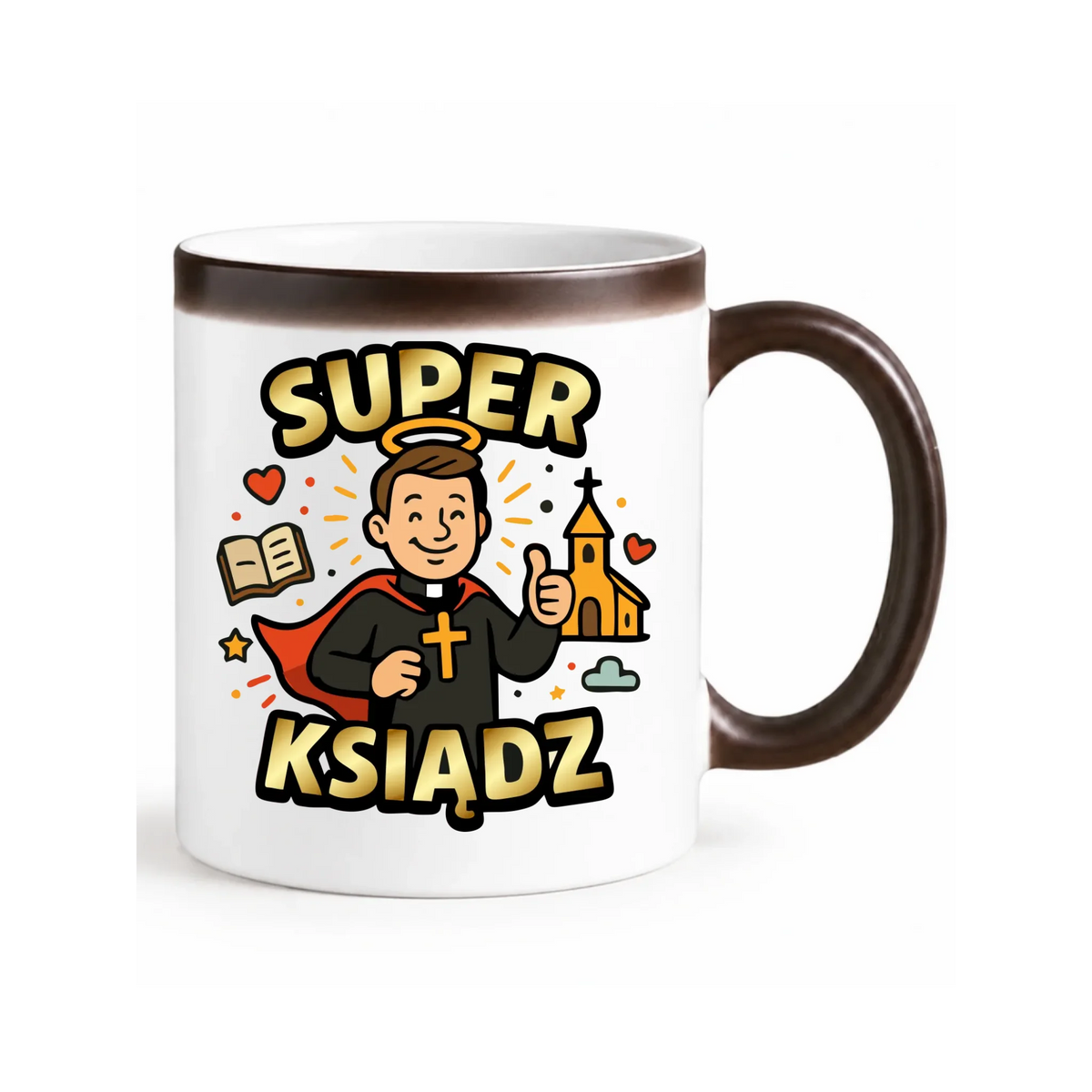 Super ksiądz | Kubek magiczny prezent dla księdza N37