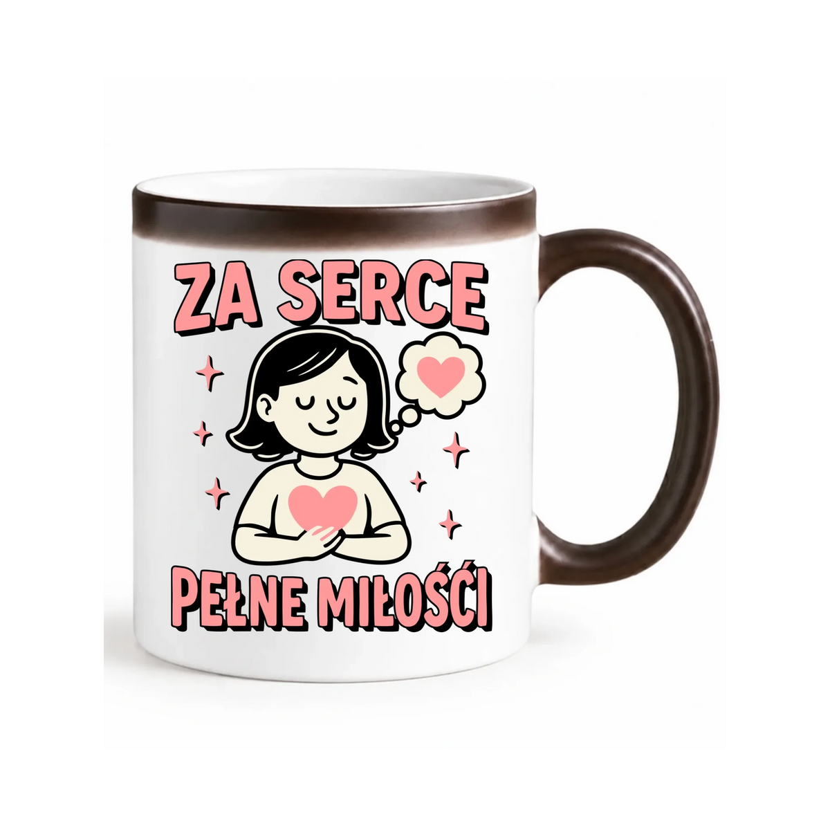 Za serce pełne miłości | Kubek magiczny dla nauczycielki na prezent N17