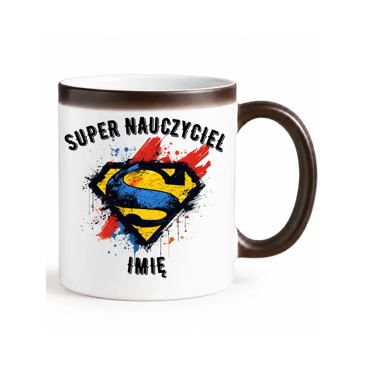 Super nauczyciel | Kubek magiczny z imieniem na prezent dla nauczyciela N28