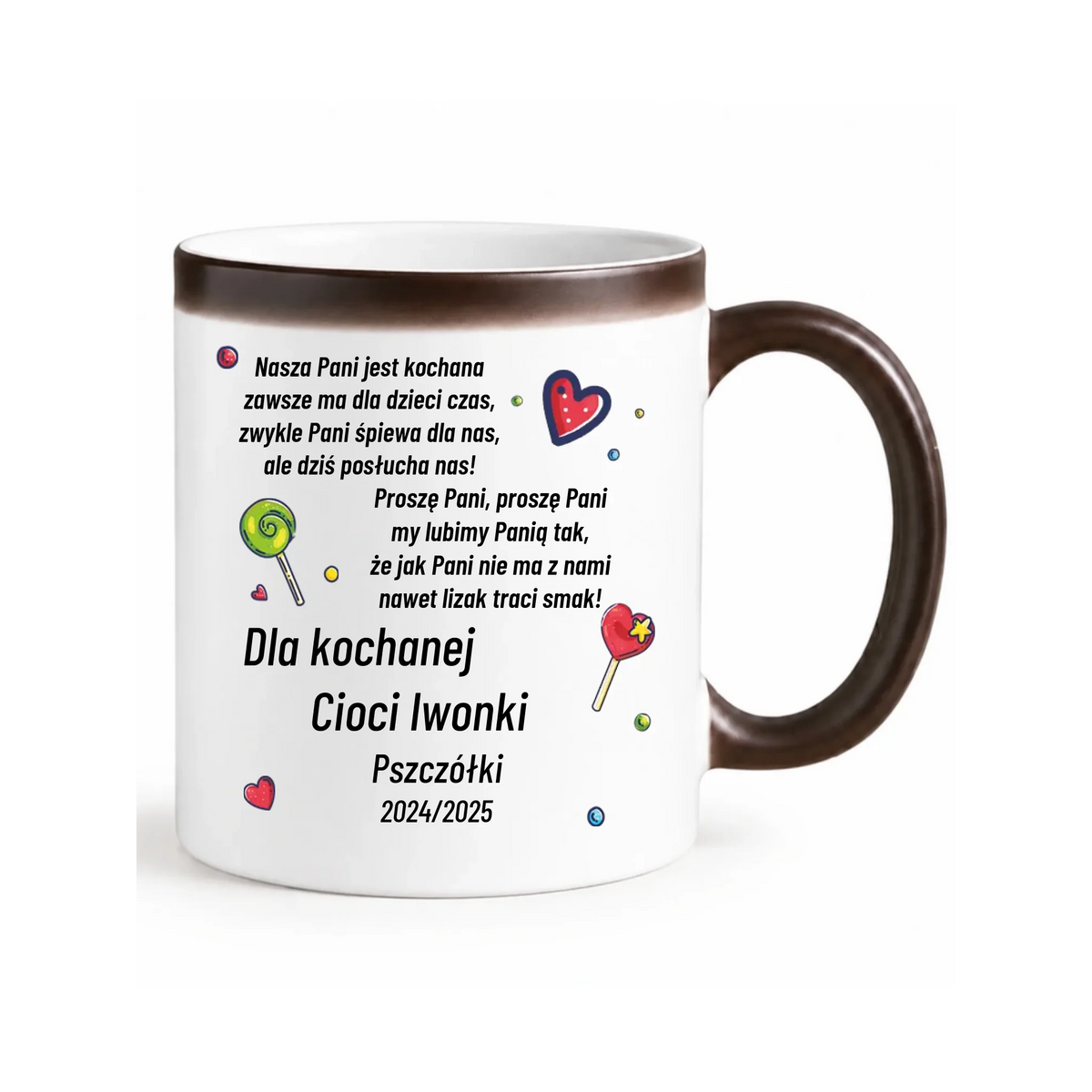 Kubek magiczny z wierszykiem dla przedszkolanki na prezent Zakończenie Przedszkola N16