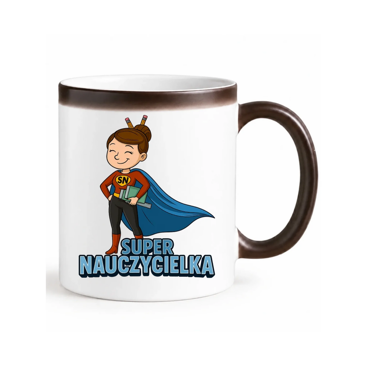 Super Nauczycielka | Kubek magiczny dla nauczycielki na prezent N08