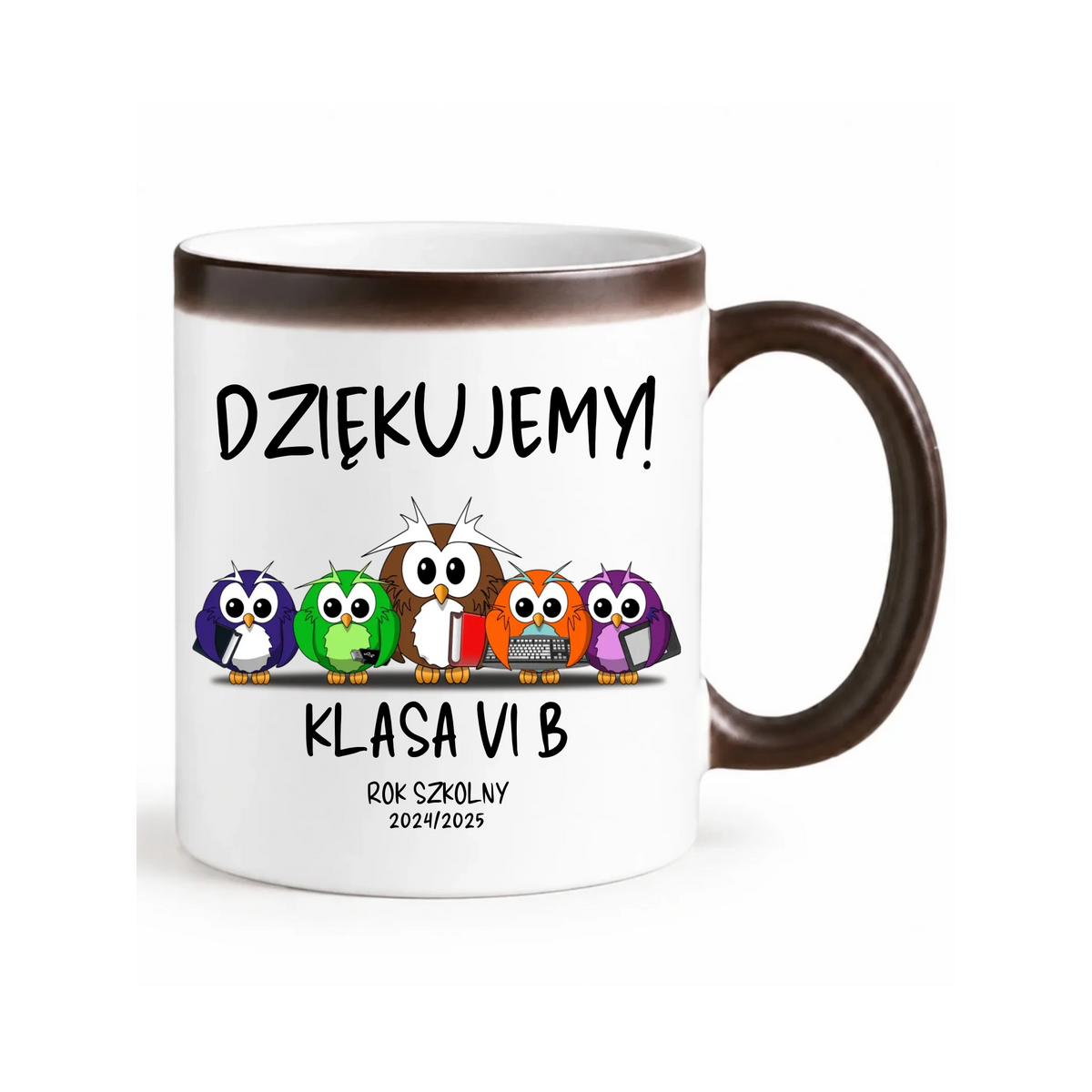 Dziękujemy | Kubek magiczny z podziękowaniem dla nauczyciela na prezent N04