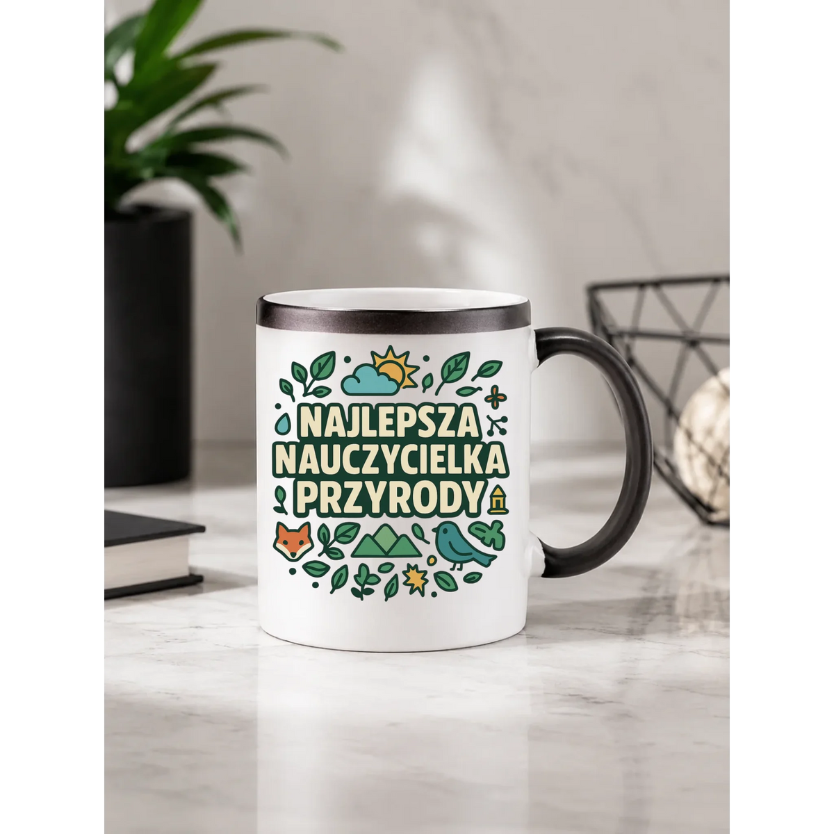 Najlepsza nauczycielka przyrody | Kubek magiczny na prezent N64