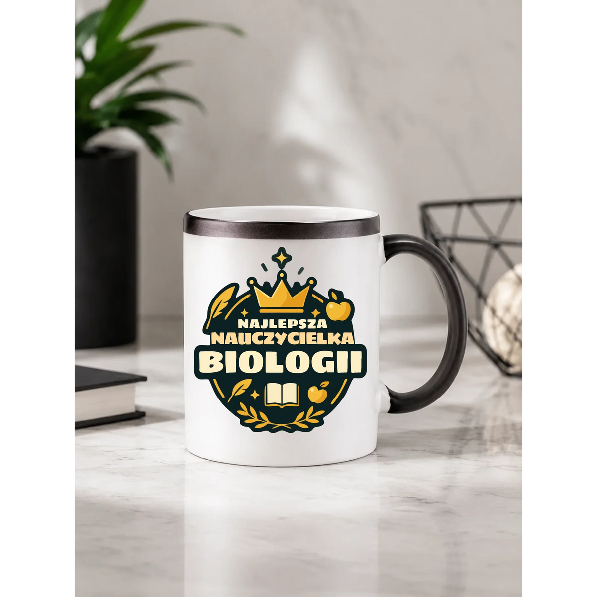 Najlepsza nauczycielka biologii | Kubek magiczny prezent dla nauczycielki N39