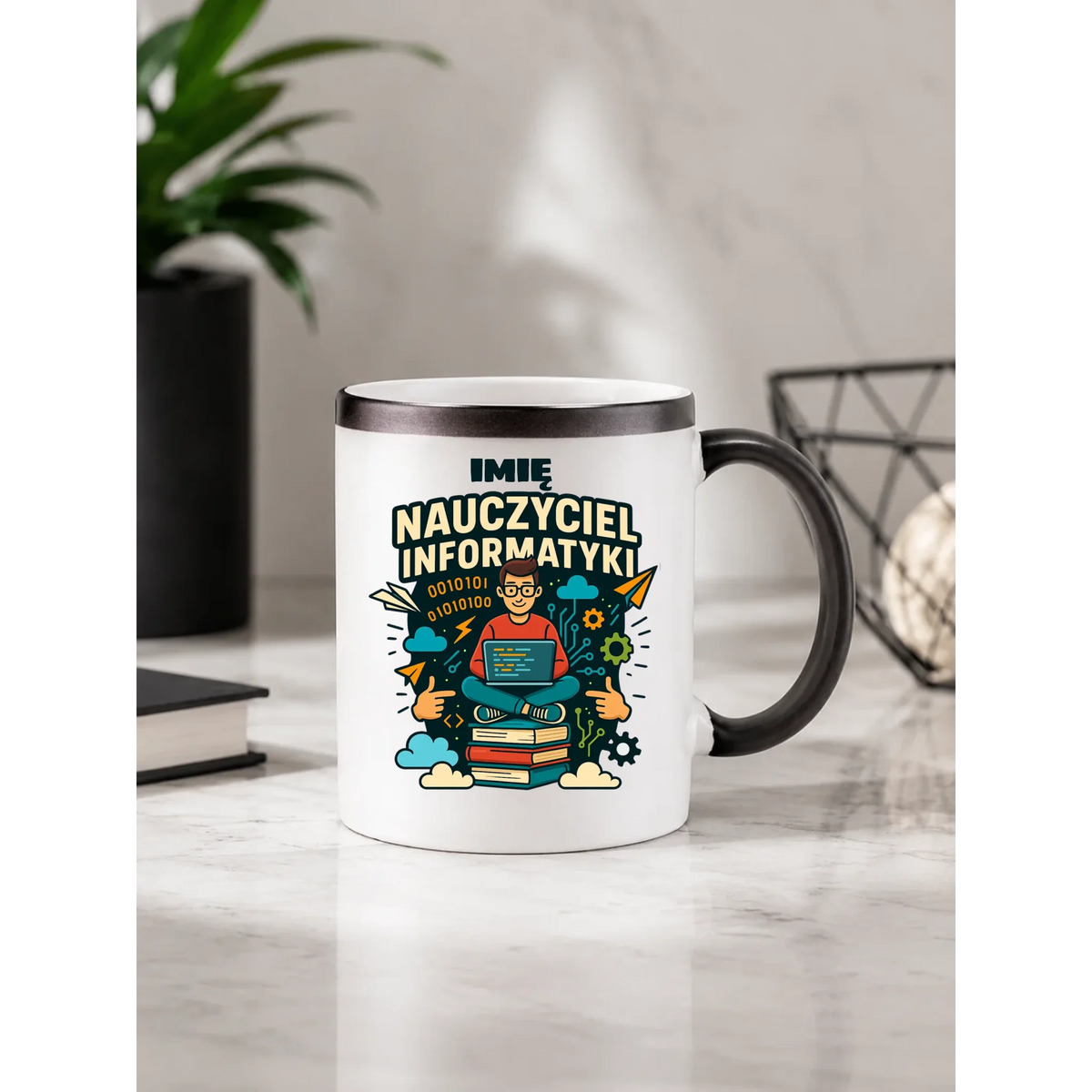 Nauczyciel informatyki | Kubek magiczny z imieniem na prezent N33
