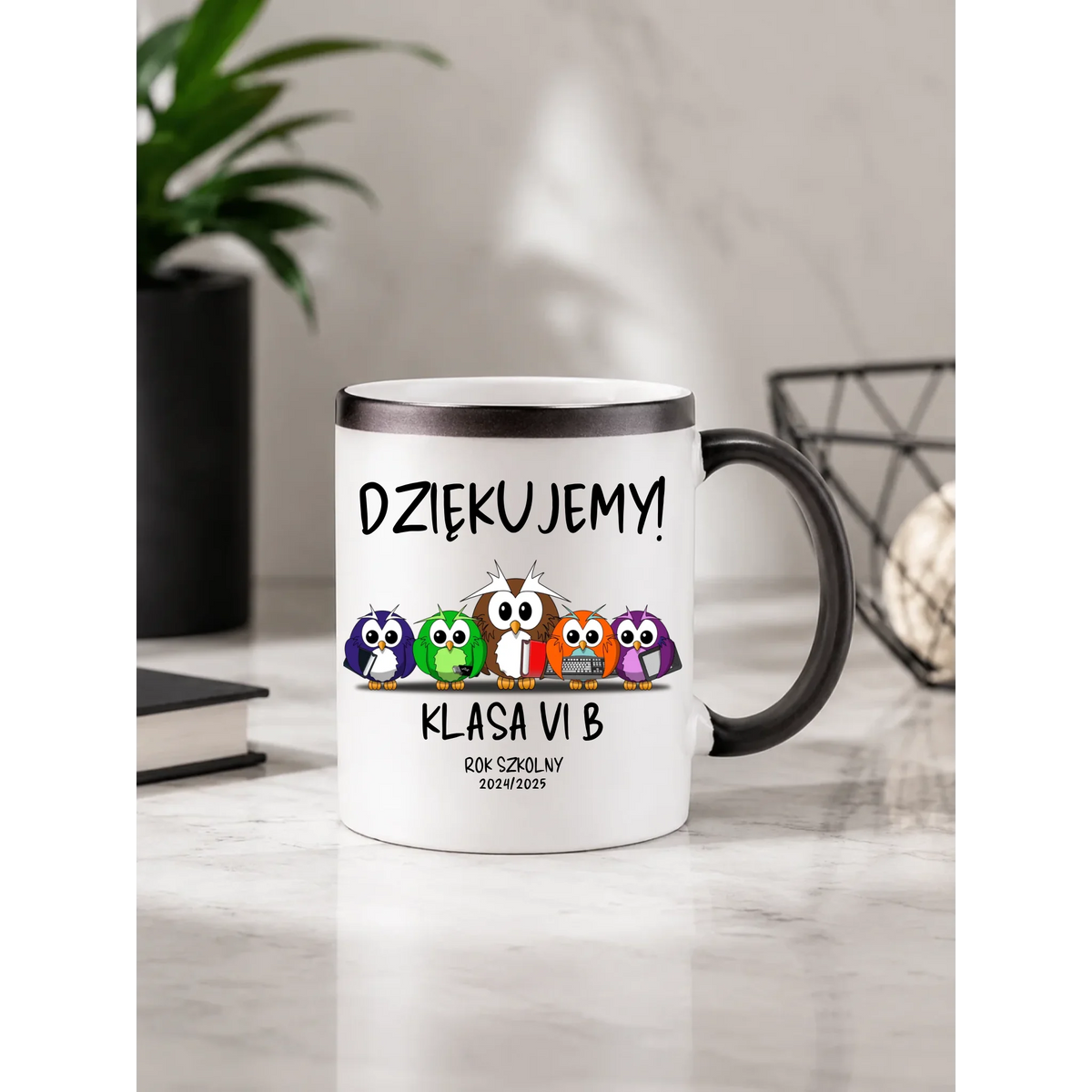 Dziękujemy | Kubek magiczny z podziękowaniem dla nauczyciela na prezent N04