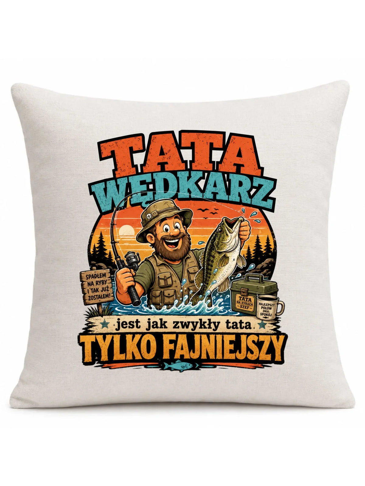 Poduszka dla taty wędkarza - Tata wędkarz DT06