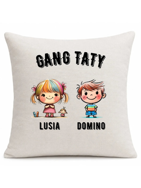 Poduszka dla taty z imionami dzieci - Gang taty - personalizowana DT09