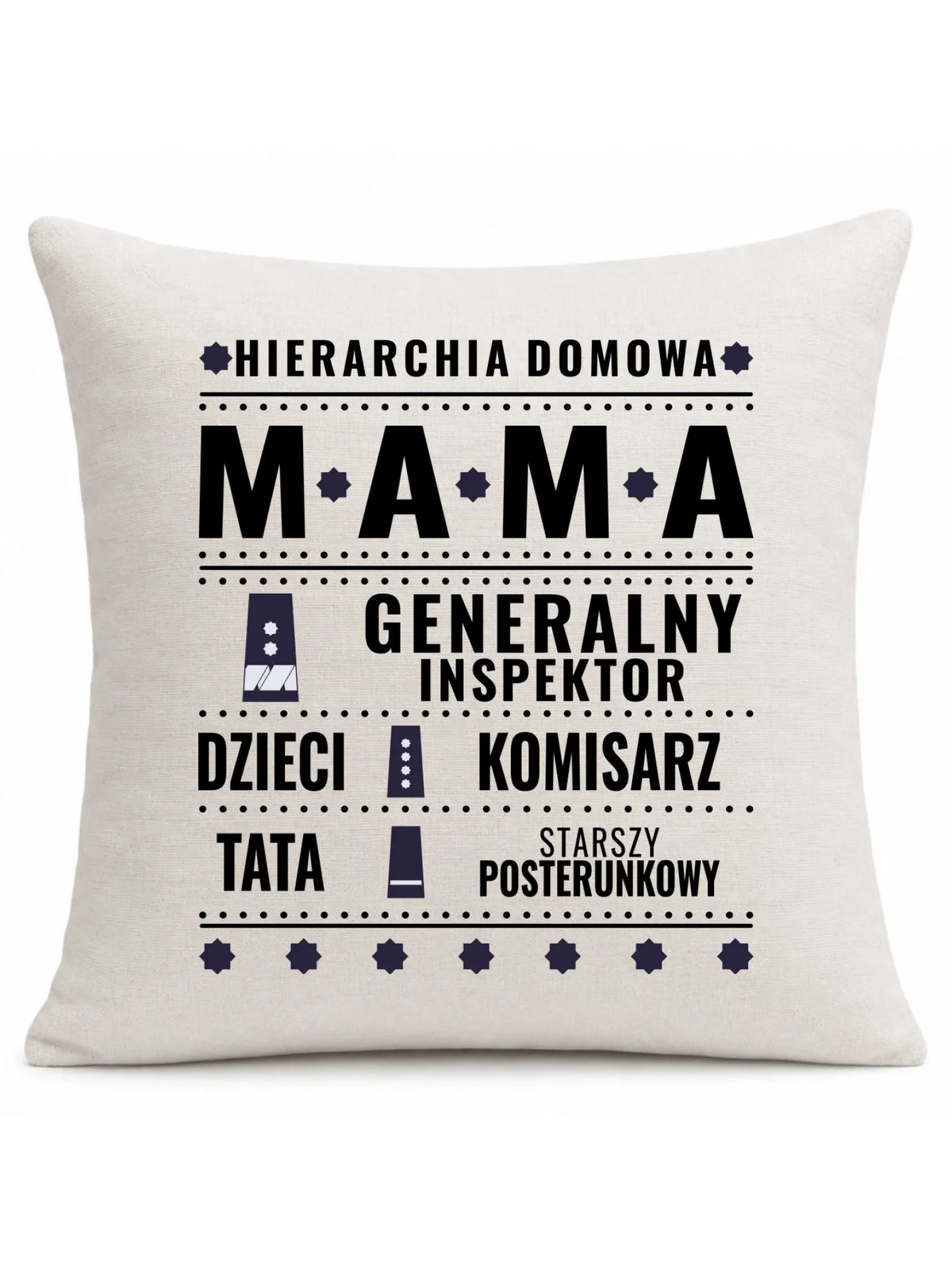 Poduszka dla mamy - Generał Mama Policja - personalizowana DM41