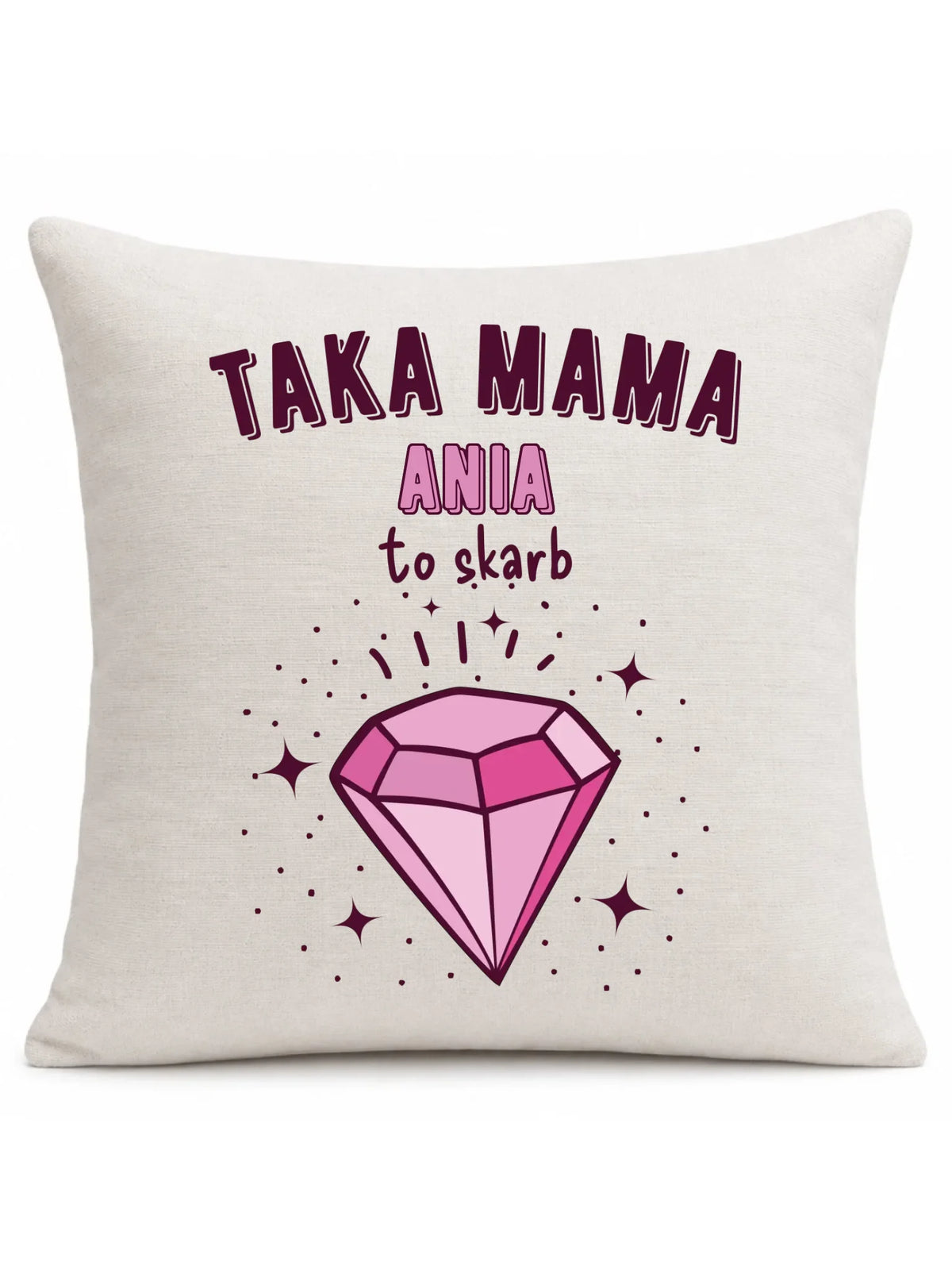 Poduszka z imieniem dla mamy - Taka mama to skarb - personalizowana DM18