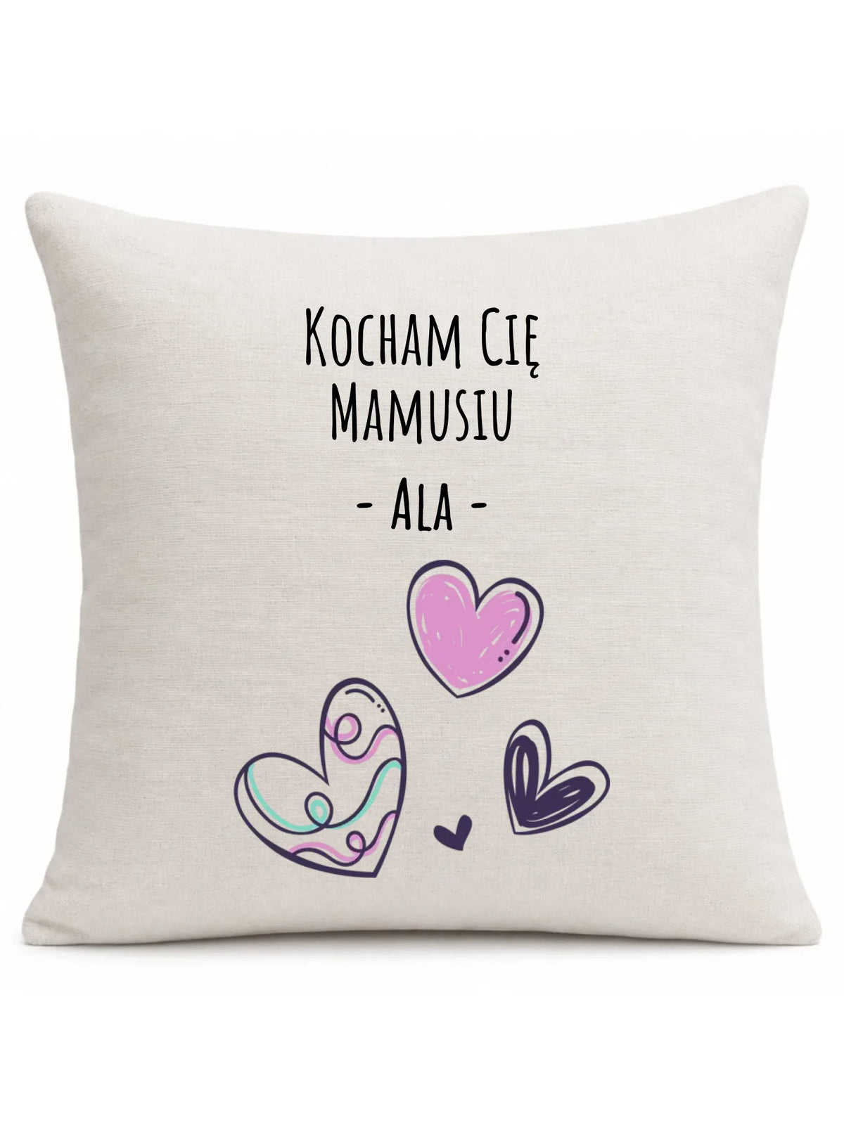 Poduszka dla mamy - Kocham Cię Mamusiu - personalizowana DM05