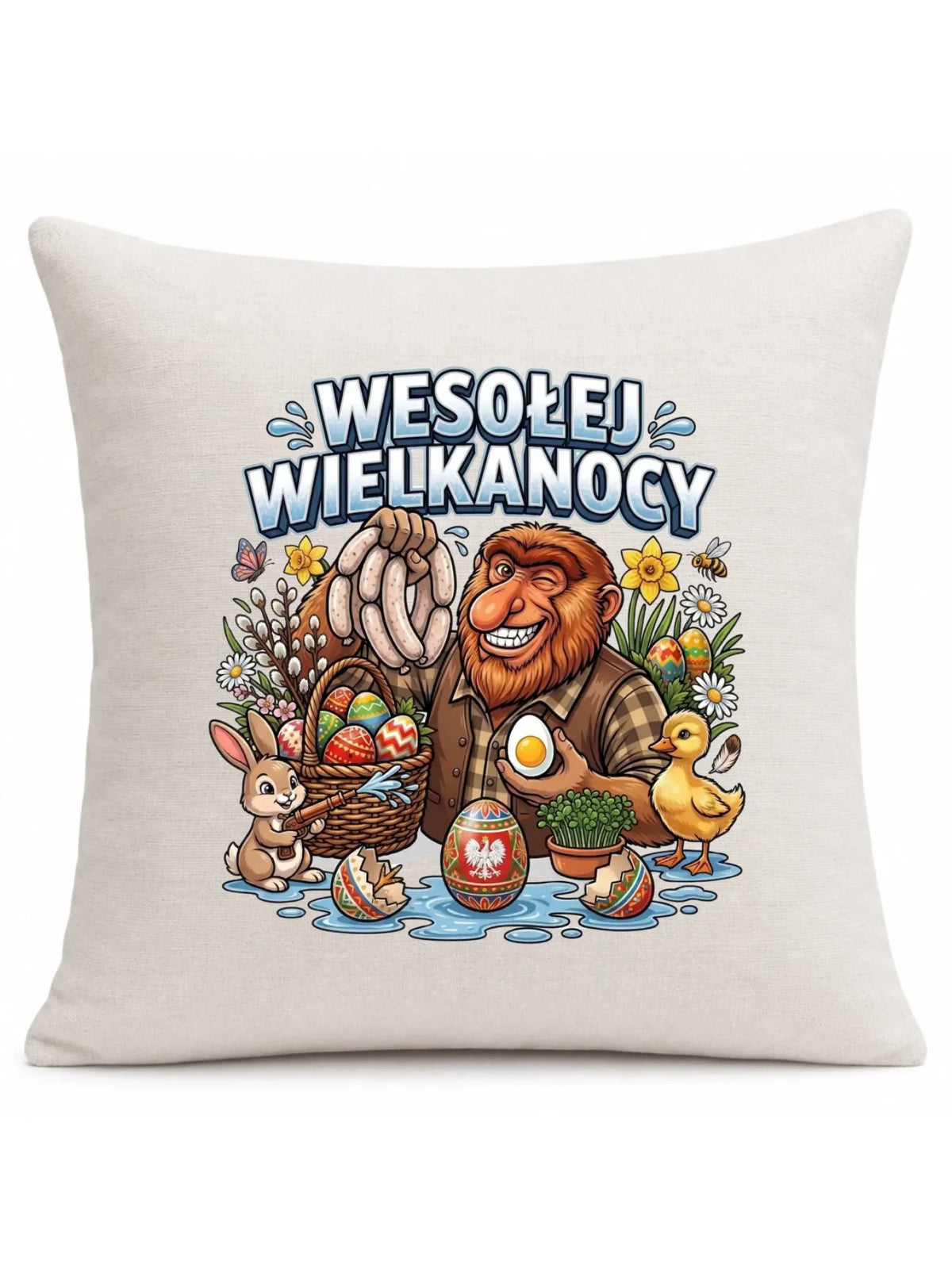 Poduszka wielkanocna - Janusz Nosacz - Wesołej Wielkanocy WN21