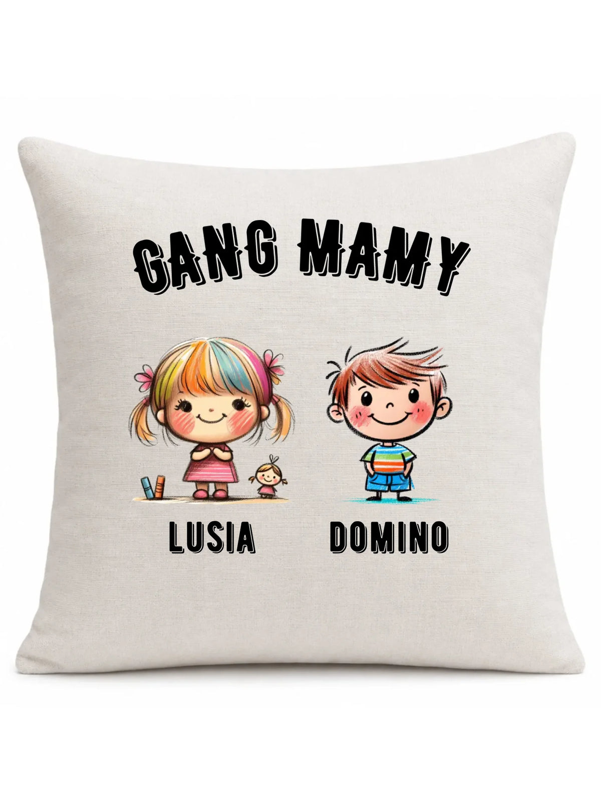 Poduszka dla mamy z imionami dzieci - Gang mamy - personalizowana DM09