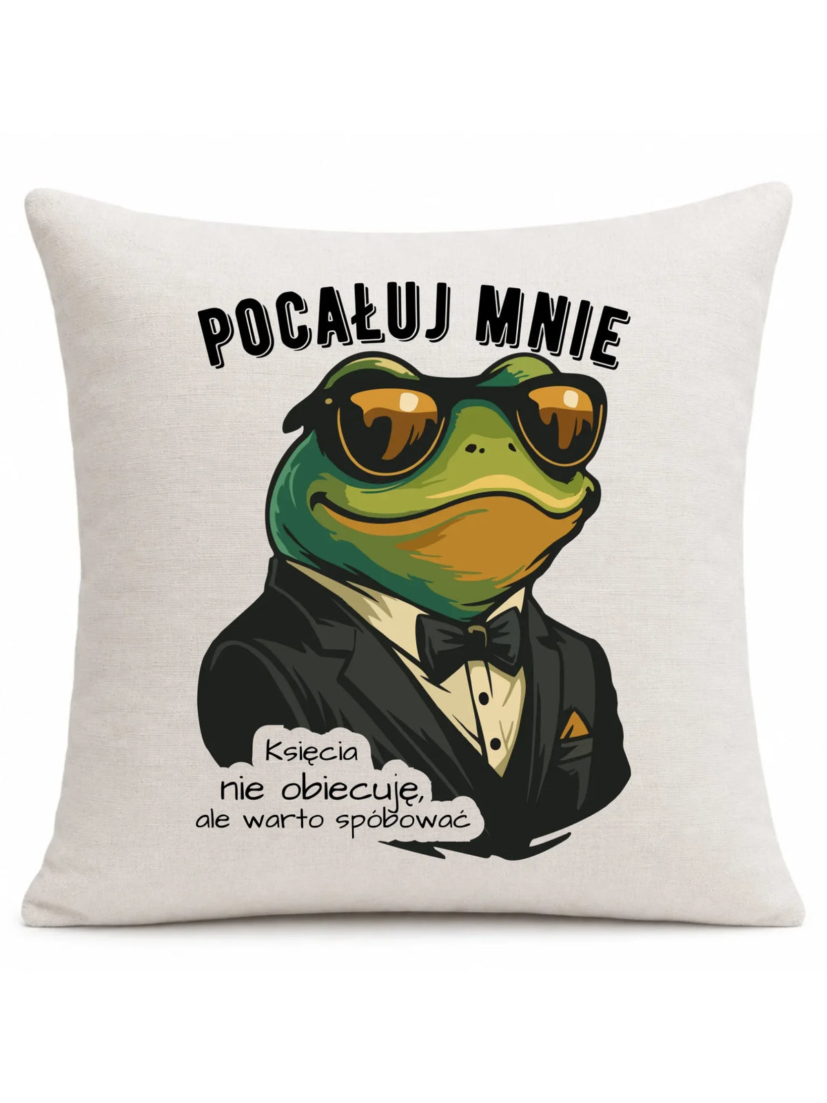 Poduszka - Żaba w garniturze pocałuj mnie W55
