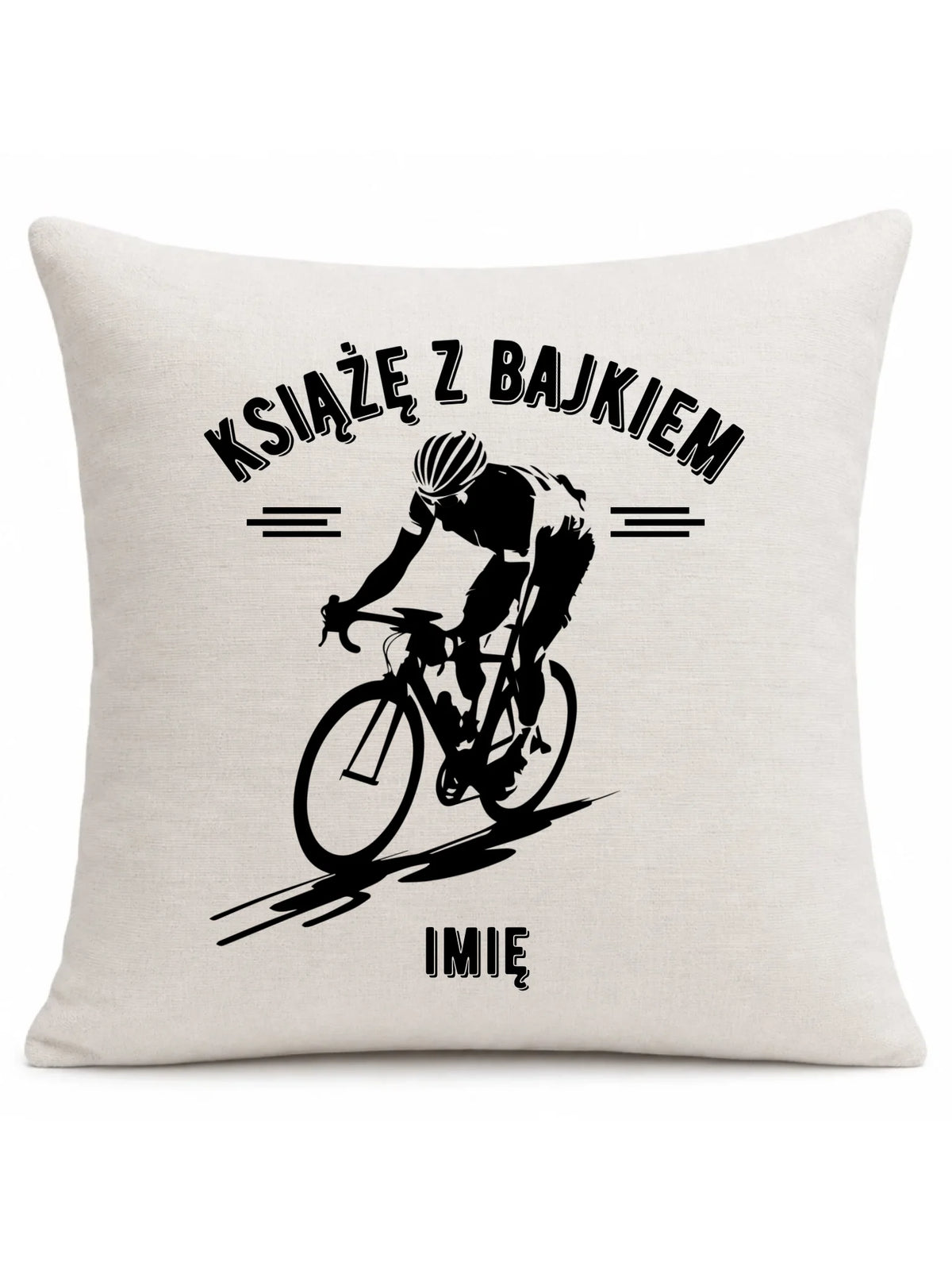 Poduszka dla rowerzysty - Książę z bajkiem - personalizowana HR01
