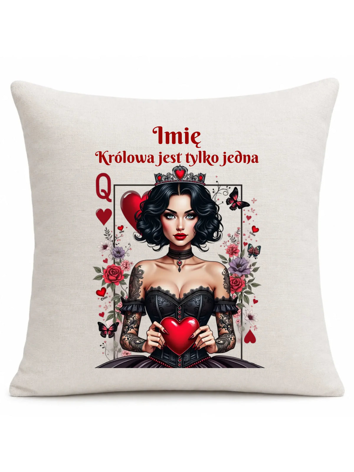 Poduszka dla niej - Królowa jest tylko jedna - personalizowana W46