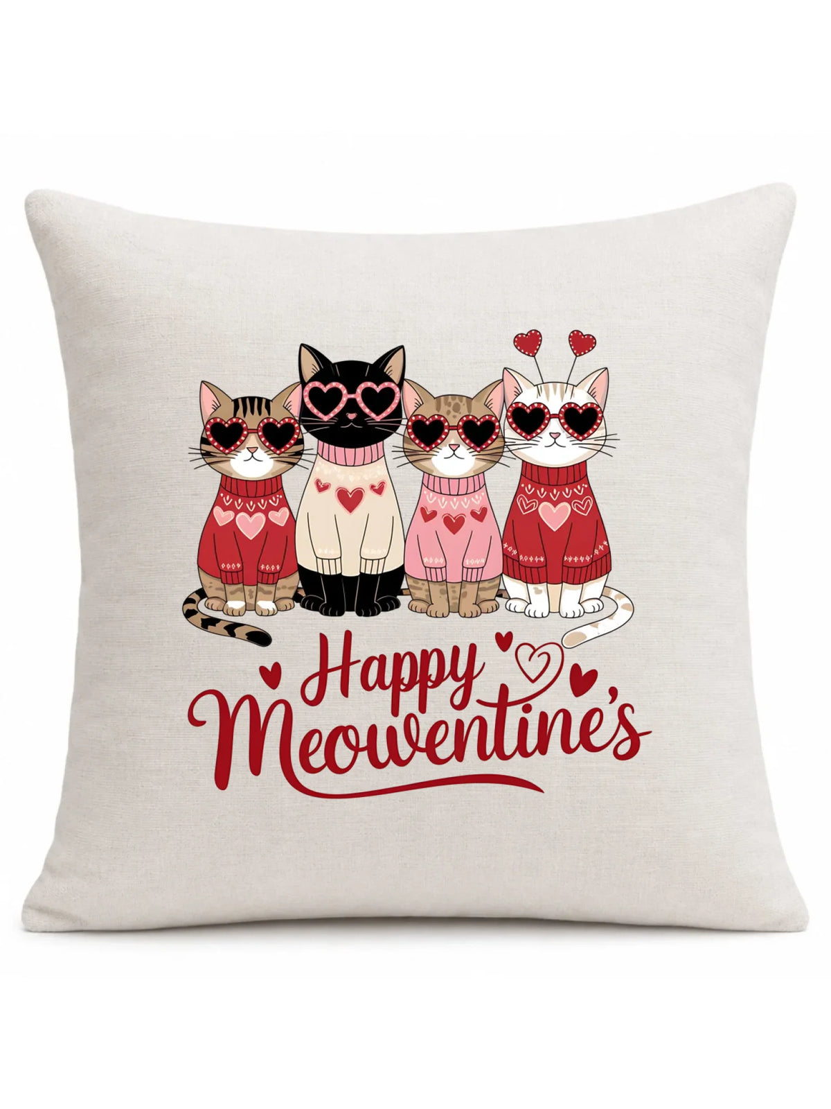 Poduszka na Walentynki dla kociary - Happy Meowentine's W25
