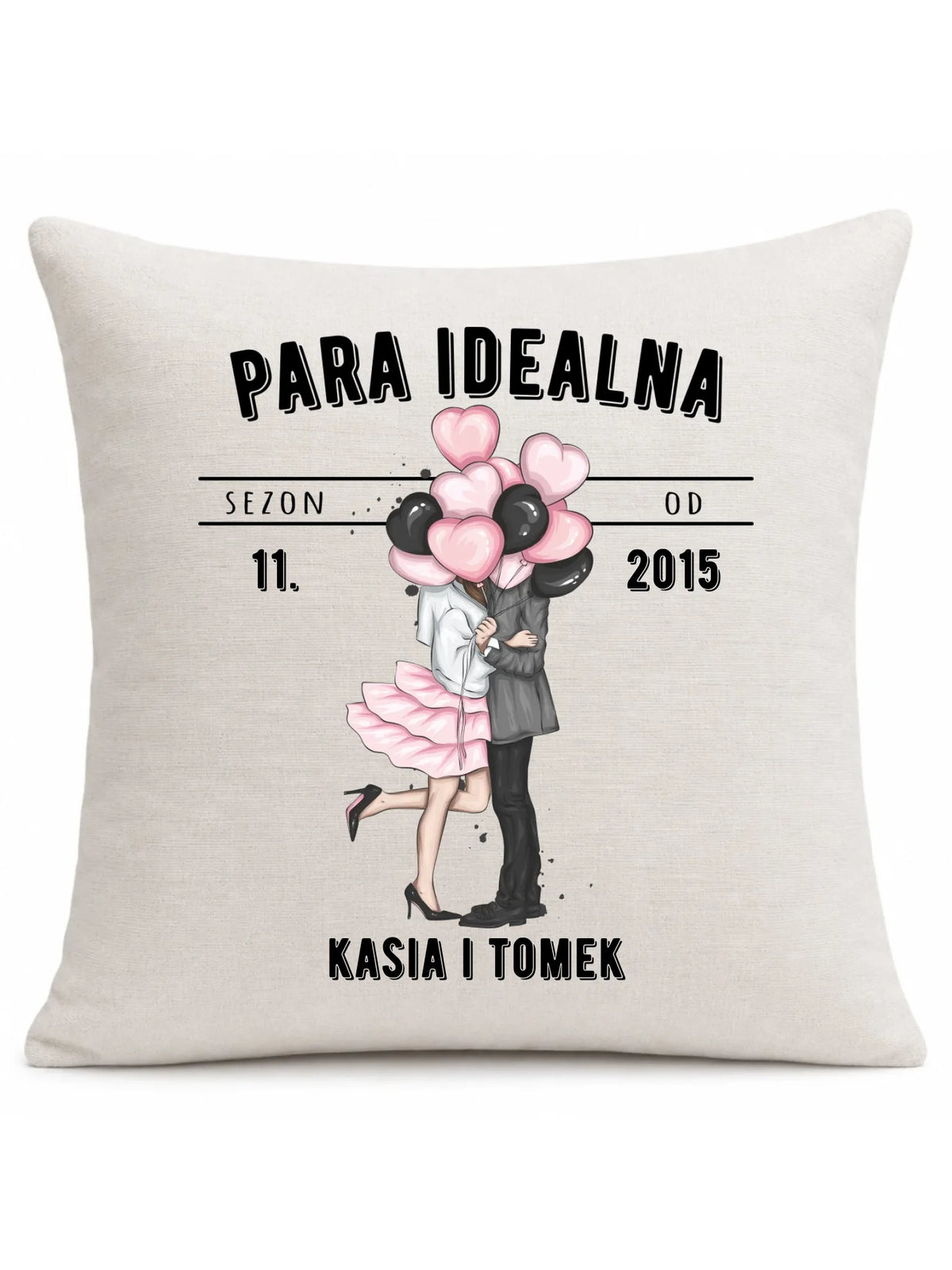 Poduszka dla par na rocznicę - Para idealna - personalizowana W11
