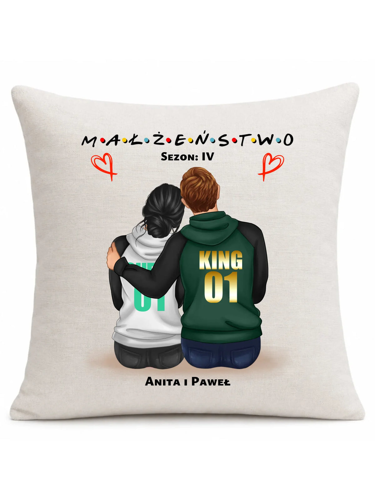 Poduszka dla par - Małżeństwo Sezon - personalizowana W05