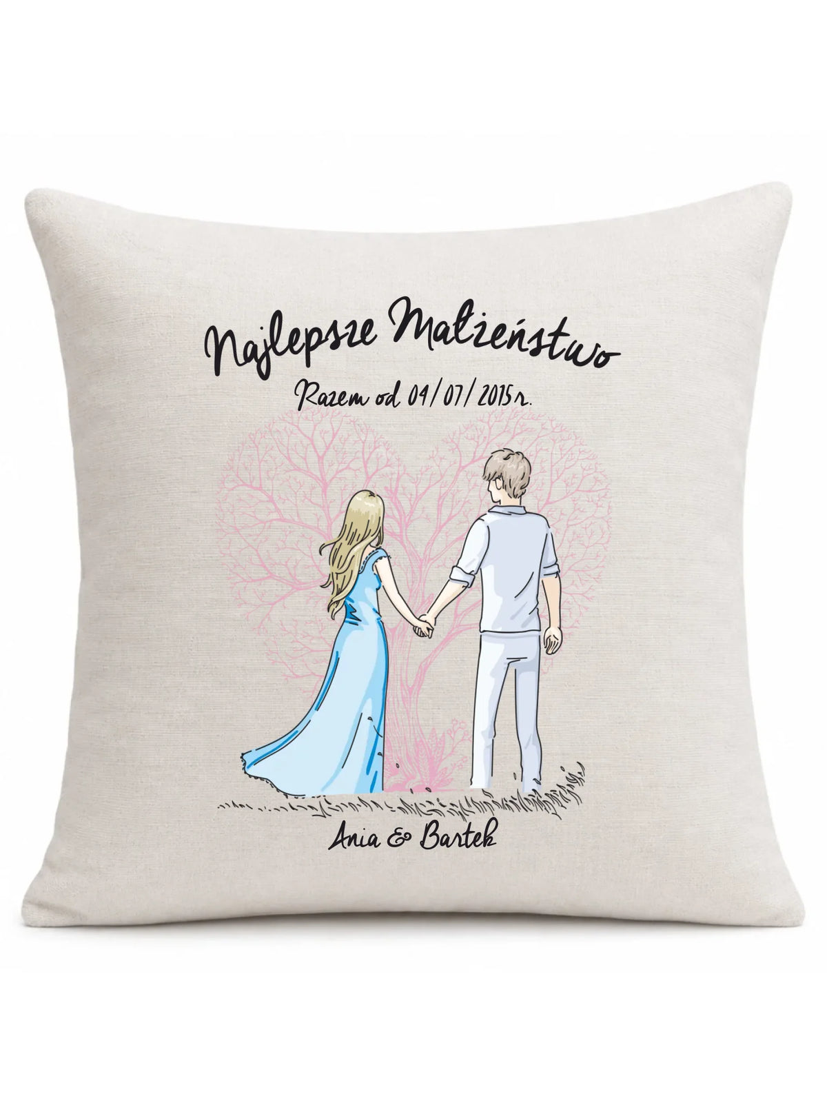 Poduszka dla par - Najlepsze małżeństwo - personalizowana W03