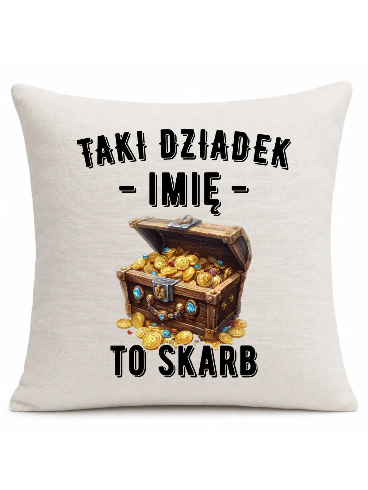 Poduszka dla dziadka - Taki dziadek to skarb - personalizowana D19
