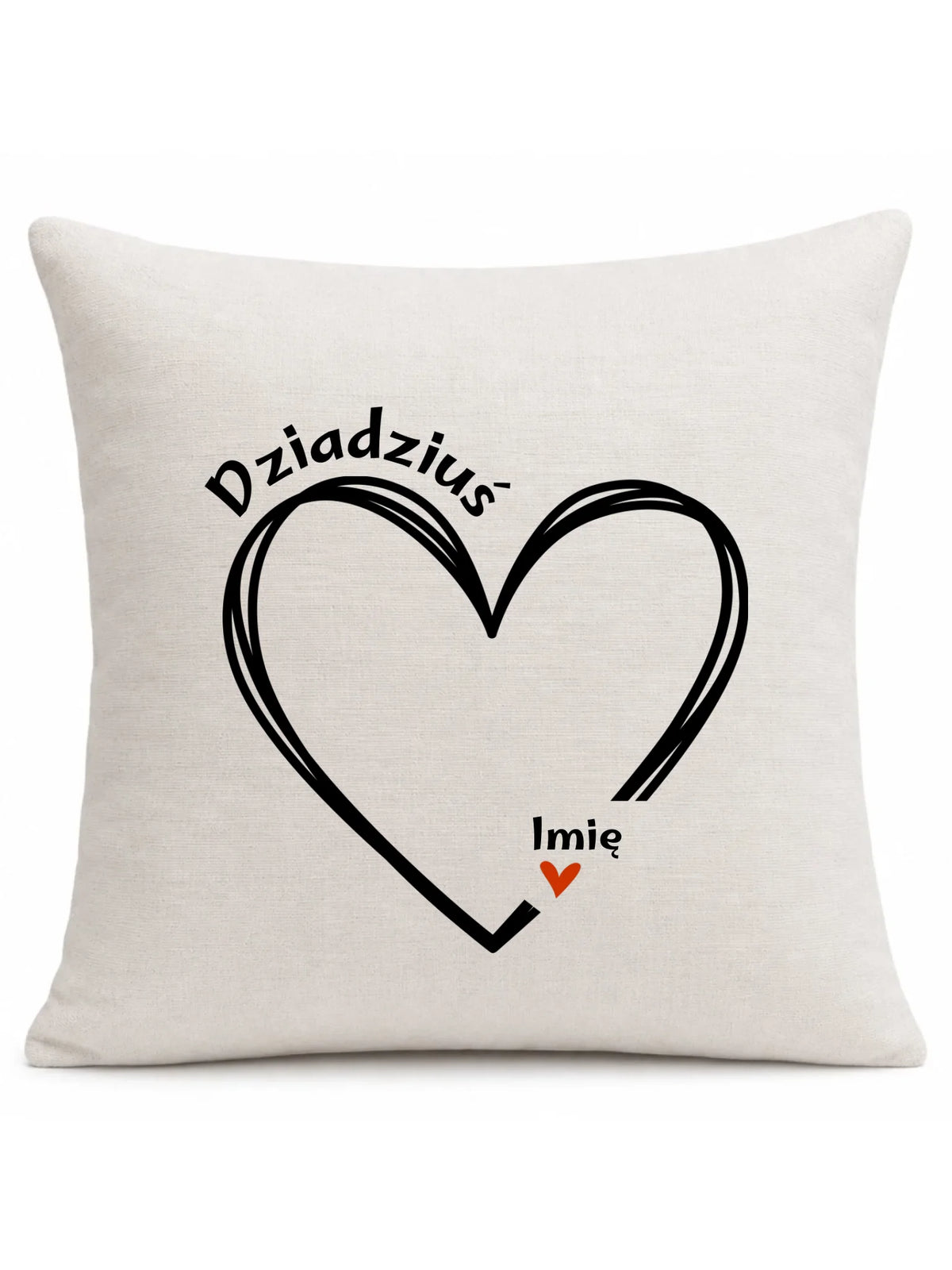 Poduszka dla dziadka - Serce z imionami wnuków 1-7 - personalizowana D26