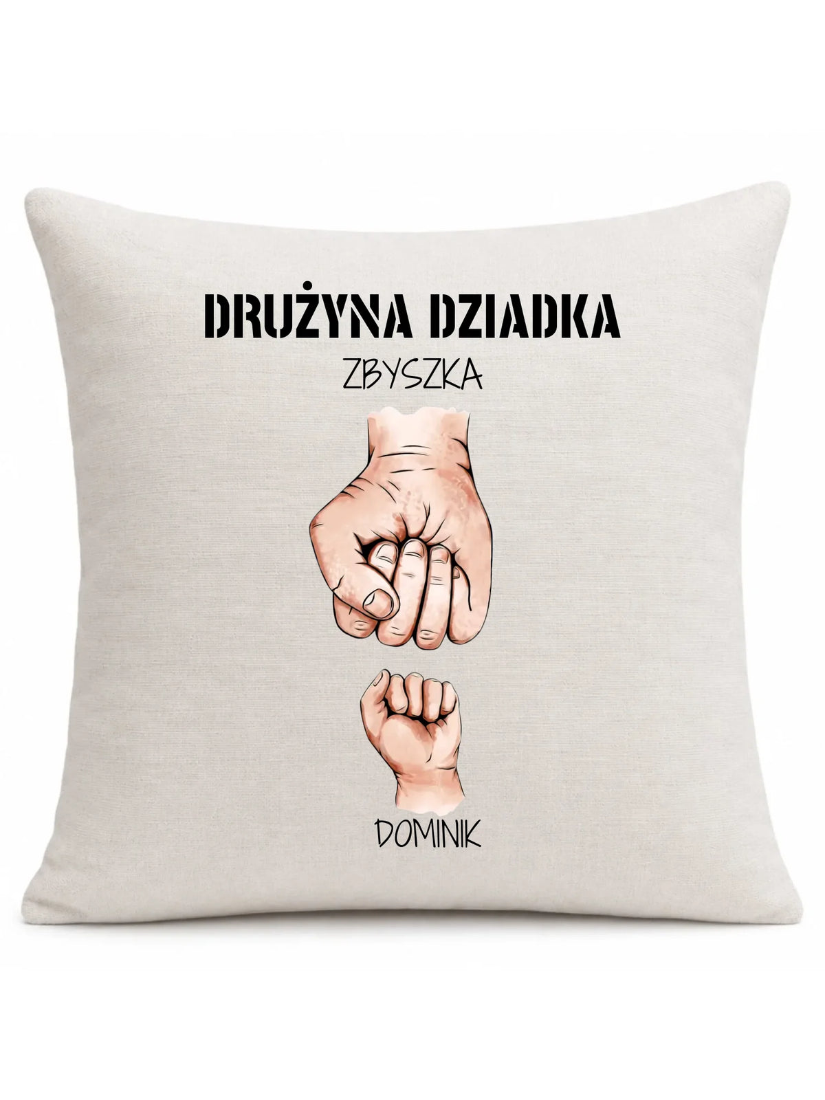 Poduszka dla dziadka - Drużyna dziadka 1-6 imion wnuków - personalizowana D07