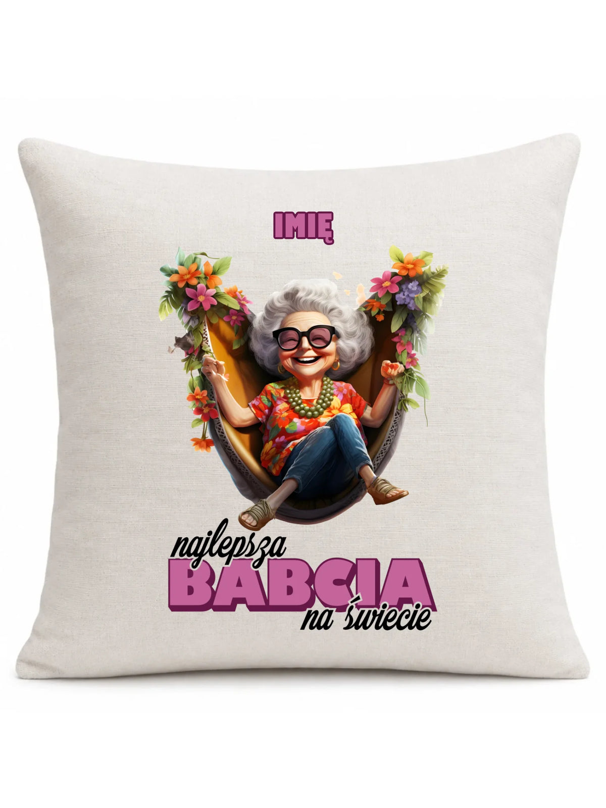 Poduszka dla babci - Najlepsza Babcia na świecie - personalizowana B14