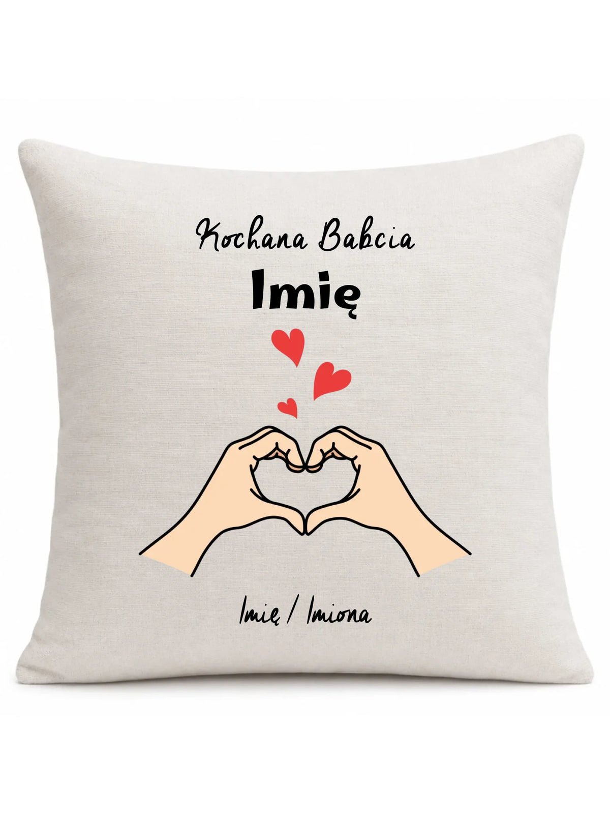 Poduszka dla babci - Kochana Babcia podpis - personalizowana B13