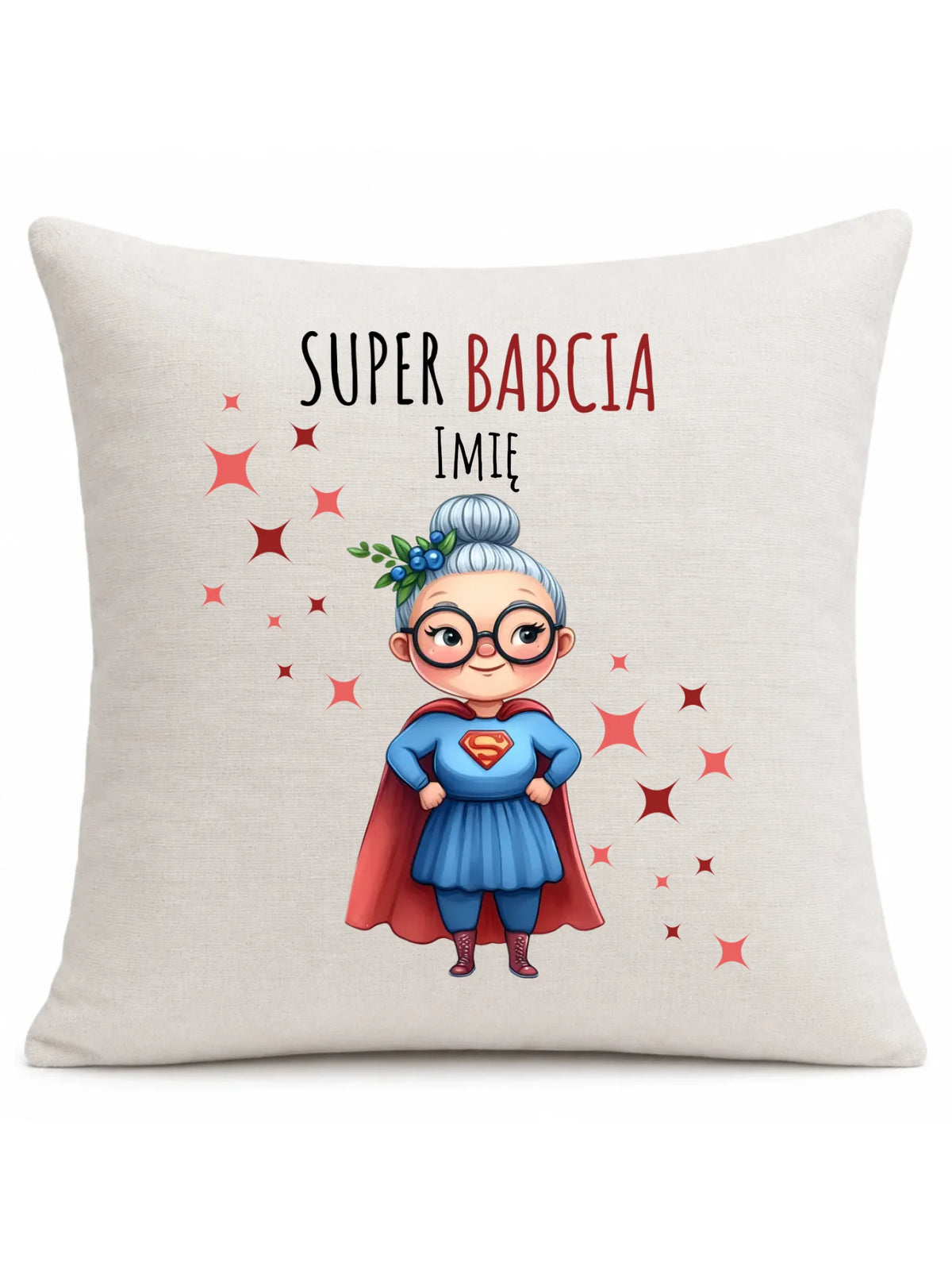 Poduszka dla babci - Super Babcia - personalizowana B02