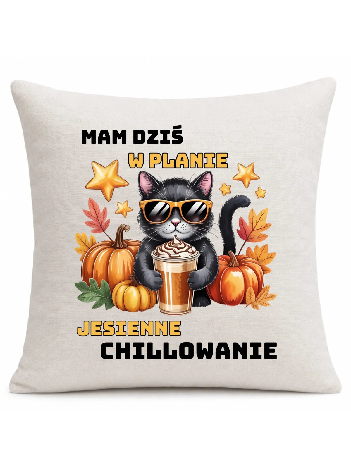 Poduszka jesienna - Mam dziś w planie jesienne chillowanie JS34
