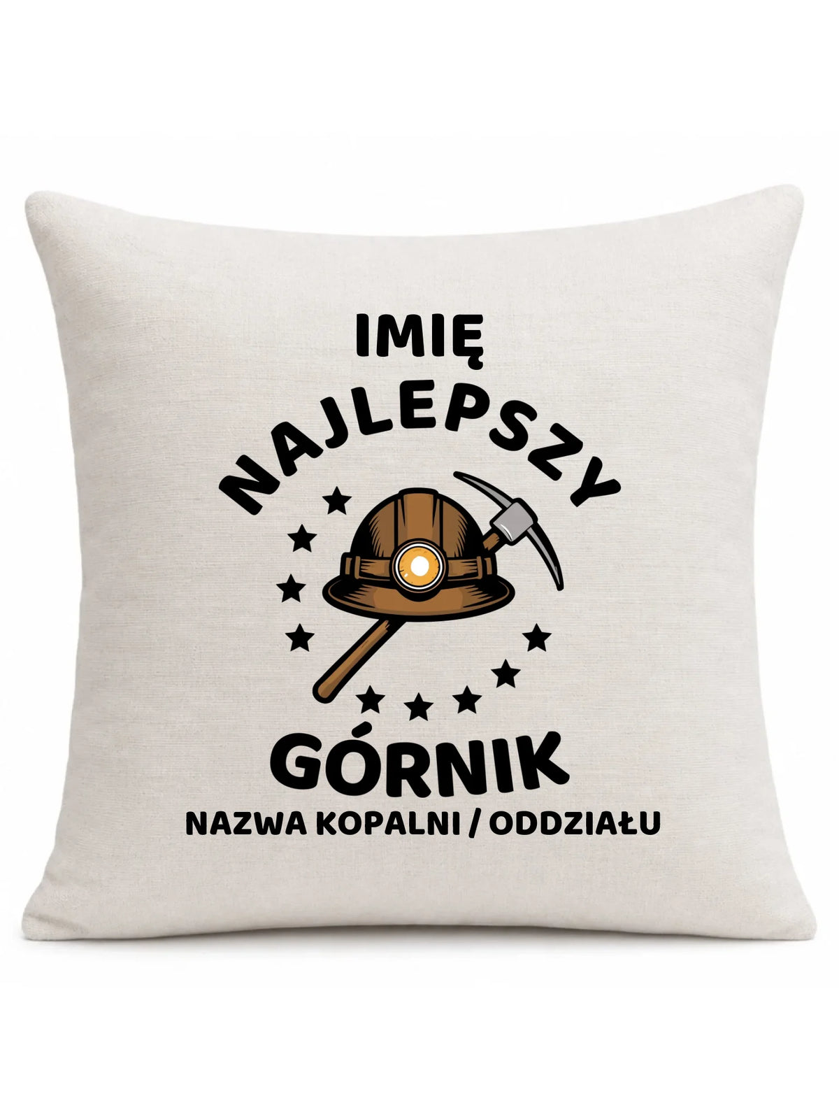 Poduszka - prezent dla górnika - Najlepszy górnik - personalizowana G23