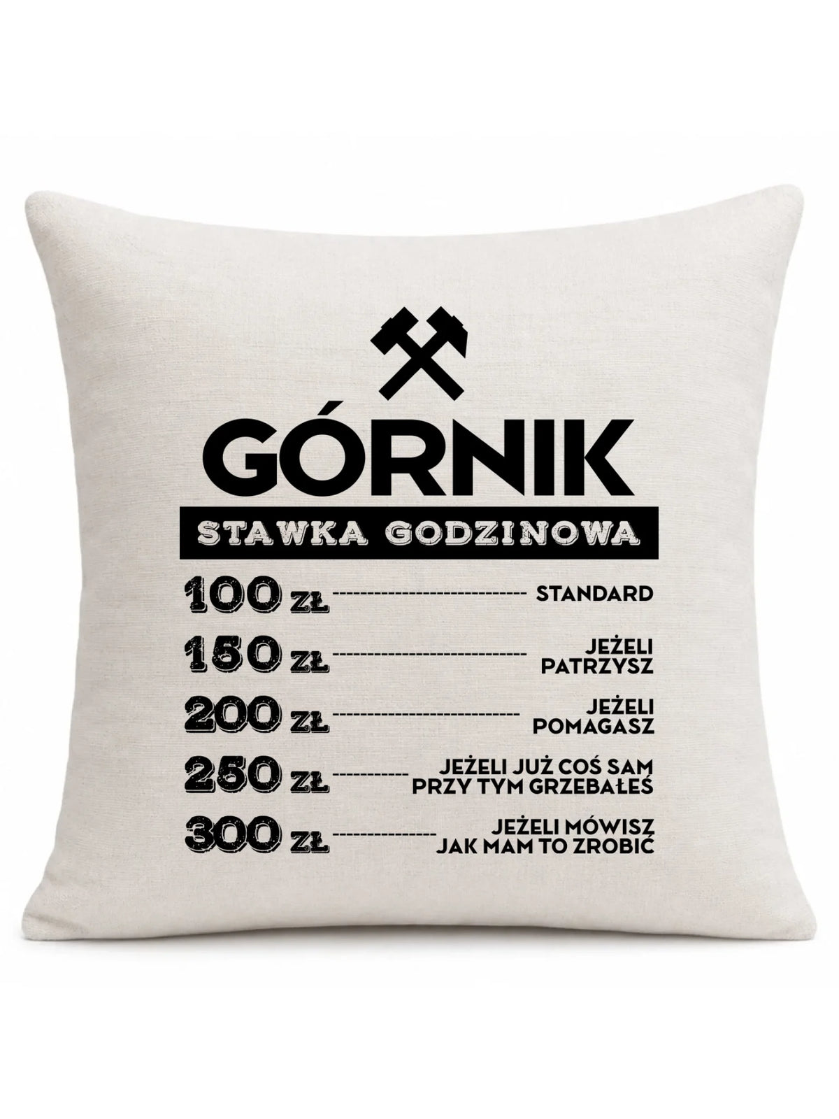 Poduszka - prezent dla górnika - Górnik stawka godzinowa G14