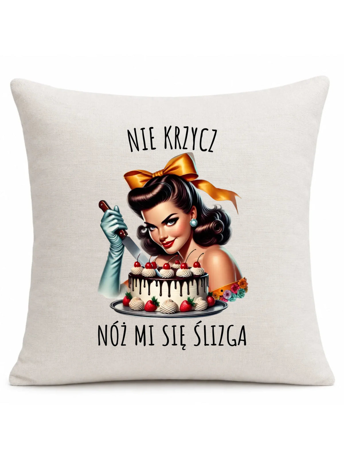 Poduszka - Nie krzycz, nóż mi się ślizga - Czarny humor DZ22