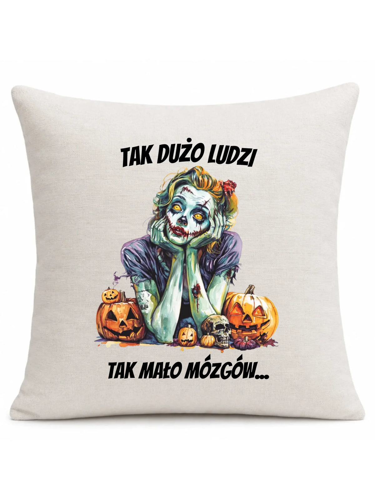 Poduszka na Halloween - Zombie - Tak mało mózgów HL31