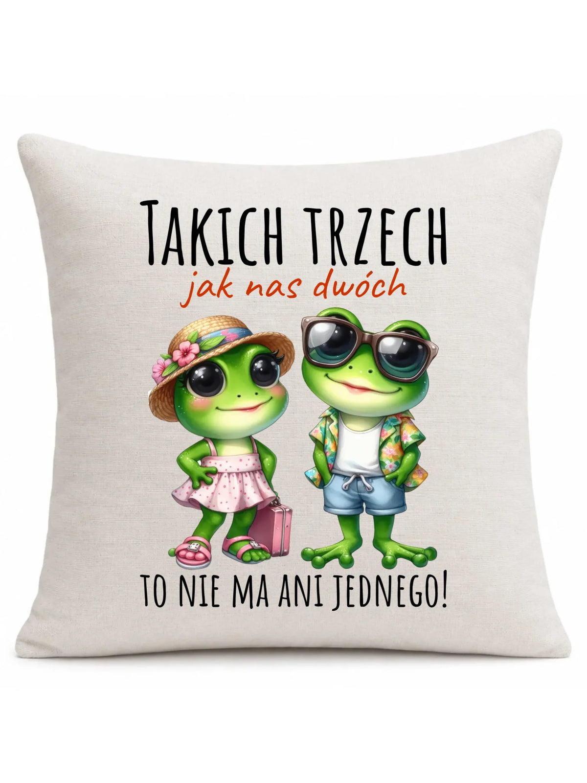 Poduszka dla par - Żabki Takich trzech jak nas dwóch DCH11